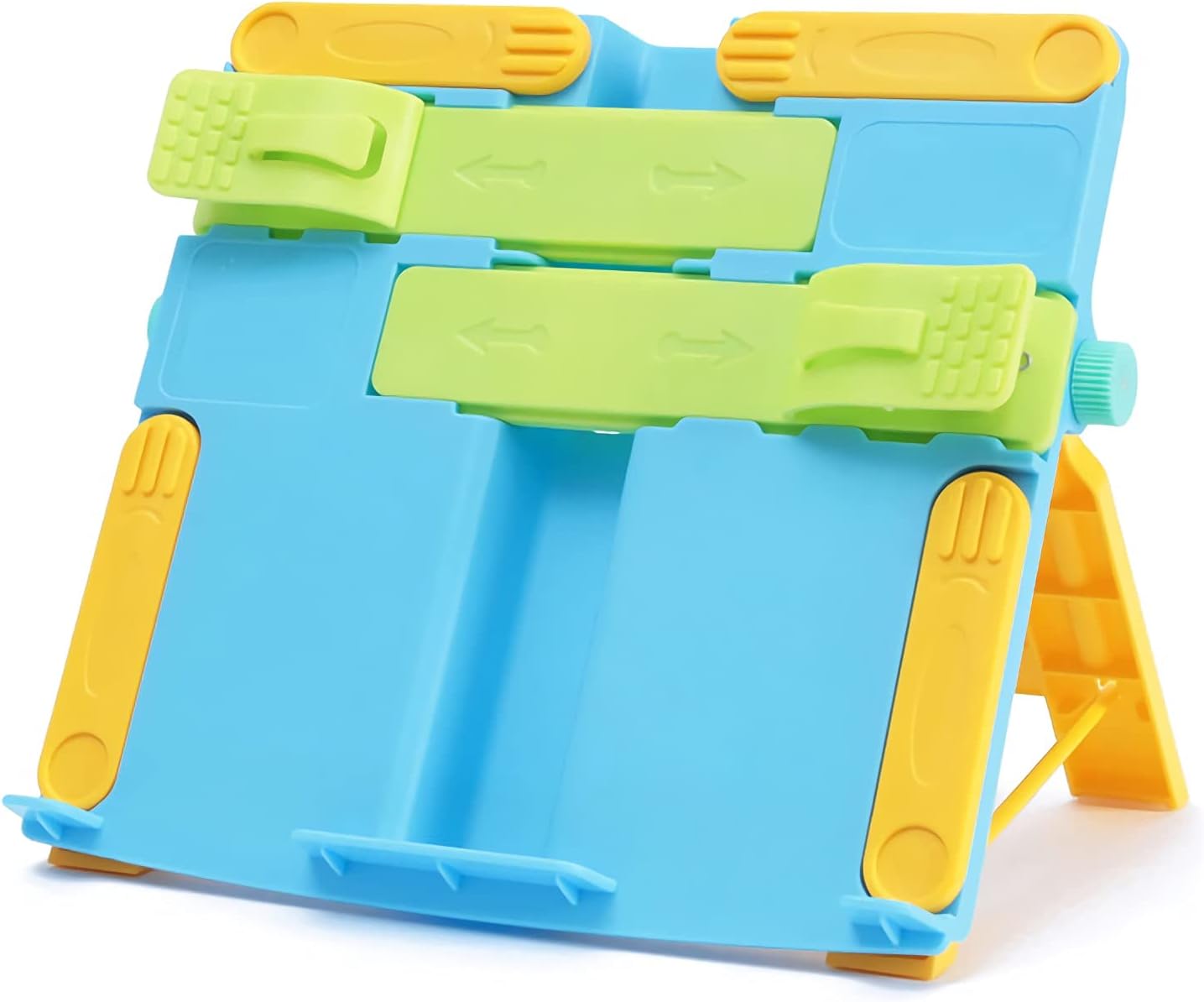 Yuidaaavzz Foldable Book Stand for Kitchen and Office Blue
