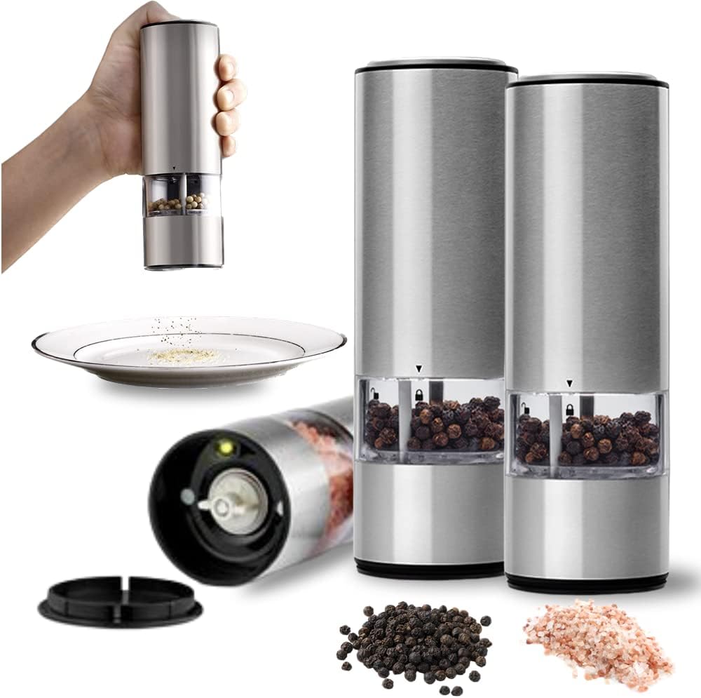 GRUTZ Electric Salt Pepper Grinder Set 1