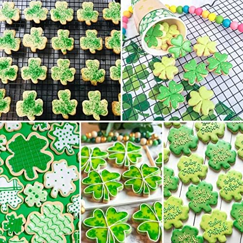 Crethinkaty 8-Piece Clover Four-Leaf Clover Cookie Cutter Set
