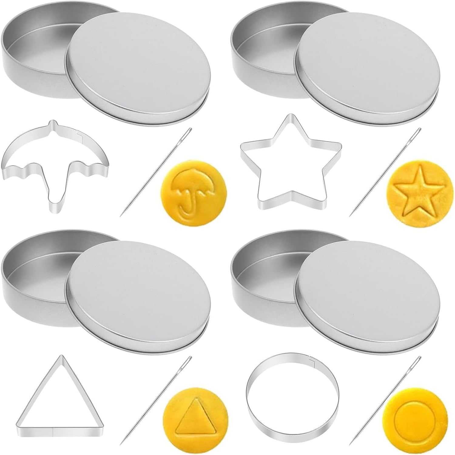 Keoshiga 12-Piece Metal Cookie Cutter Set for Baking and Candy Making