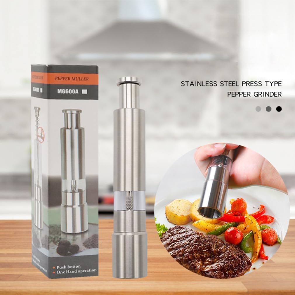 Premium Stainless Steel Salt Pepper Grinder Set