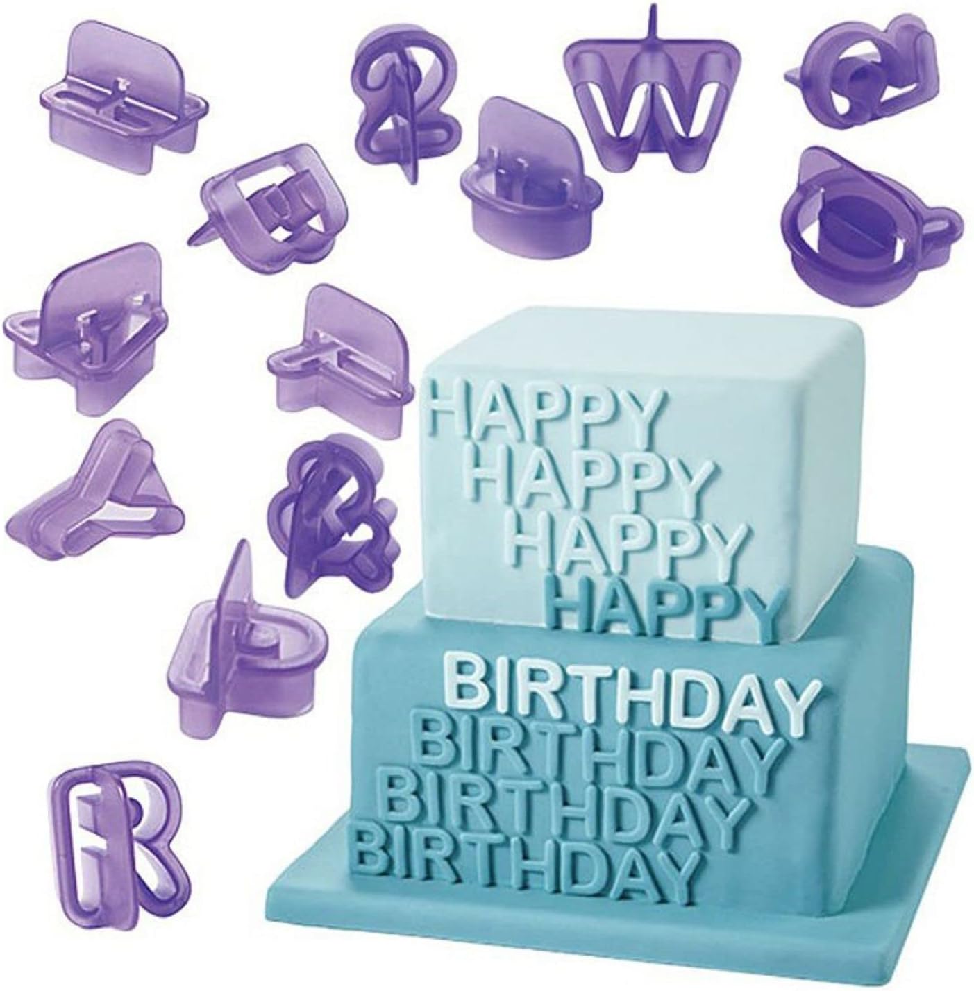 Aggert 40Pcs Silicone Alphabet Cake Molds Set