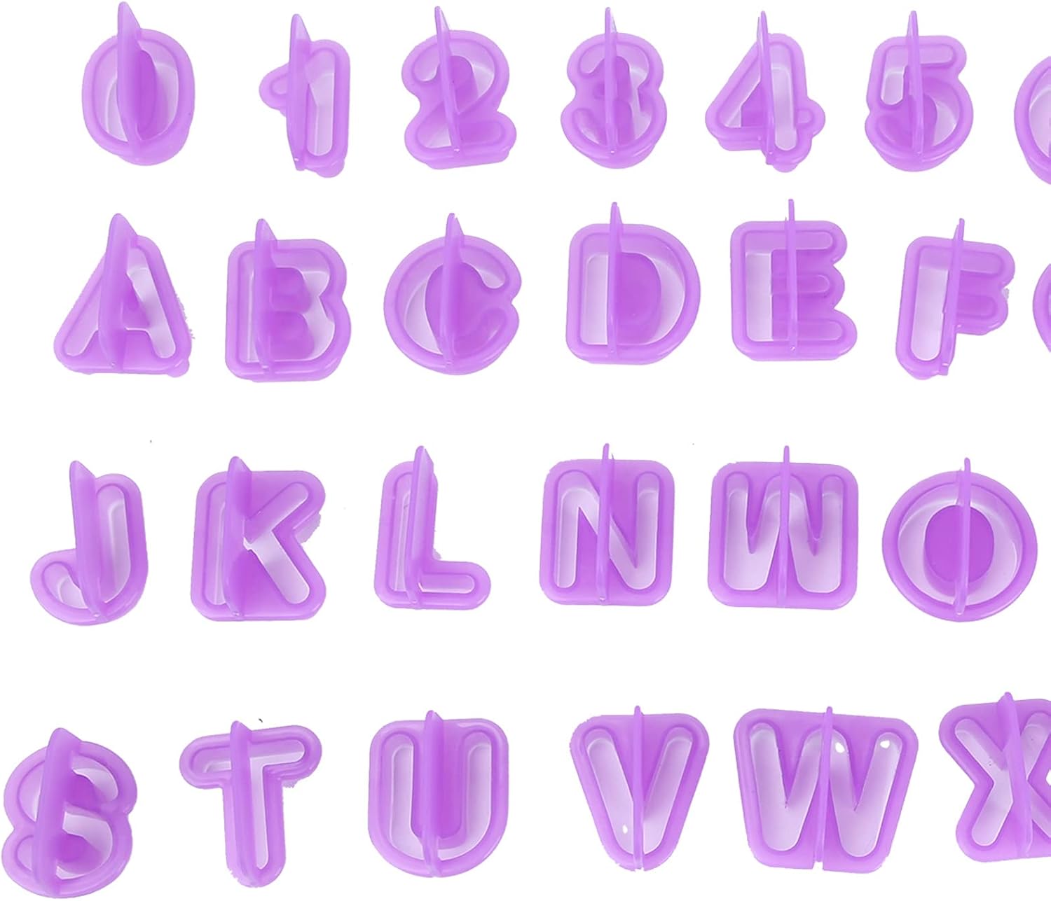 Alvinlite 40-Pcs Fondant Letter Number Cutter Set