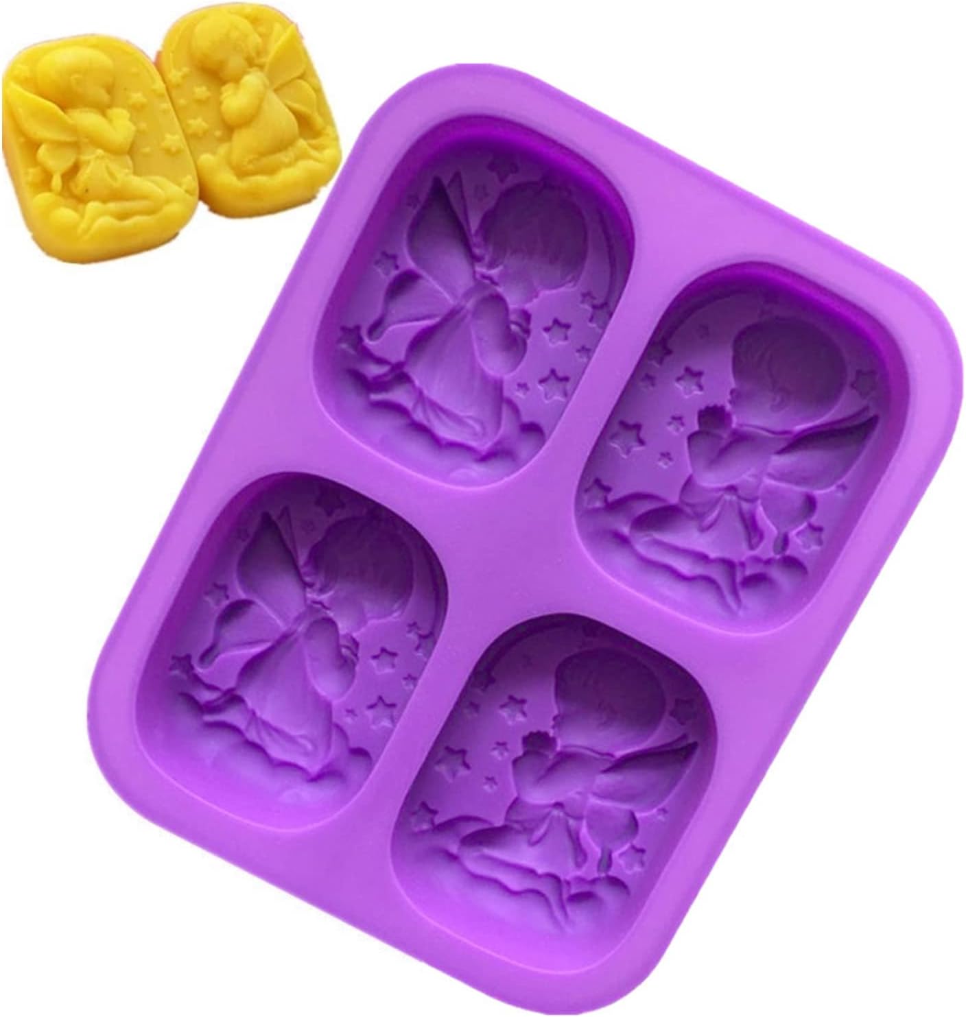 Junhcone Cookie Cutter Fondant Cake Mold Food-Grade Silicone Little Angel Christmas