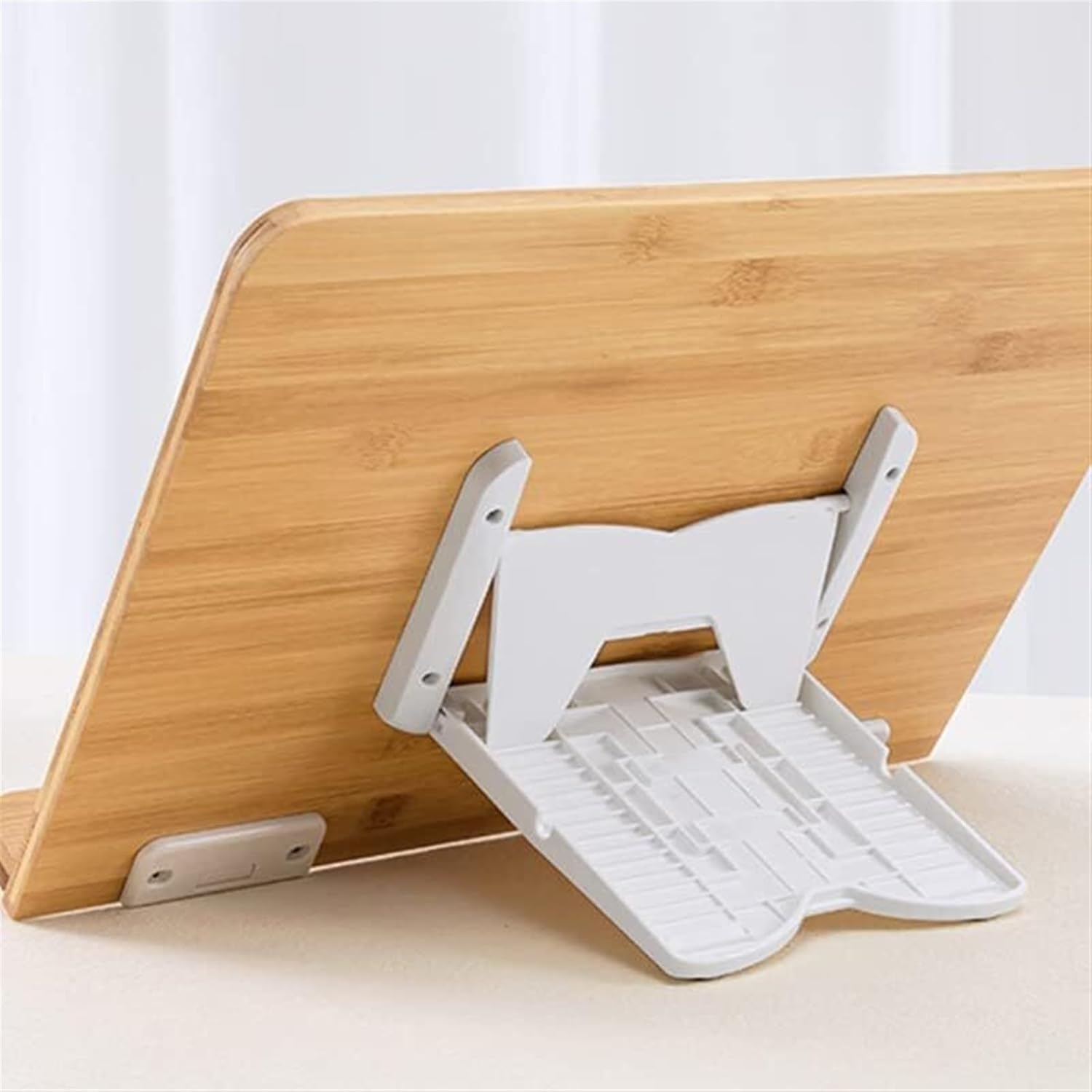Adjustable Wood Book Stand for Reading and Cooking