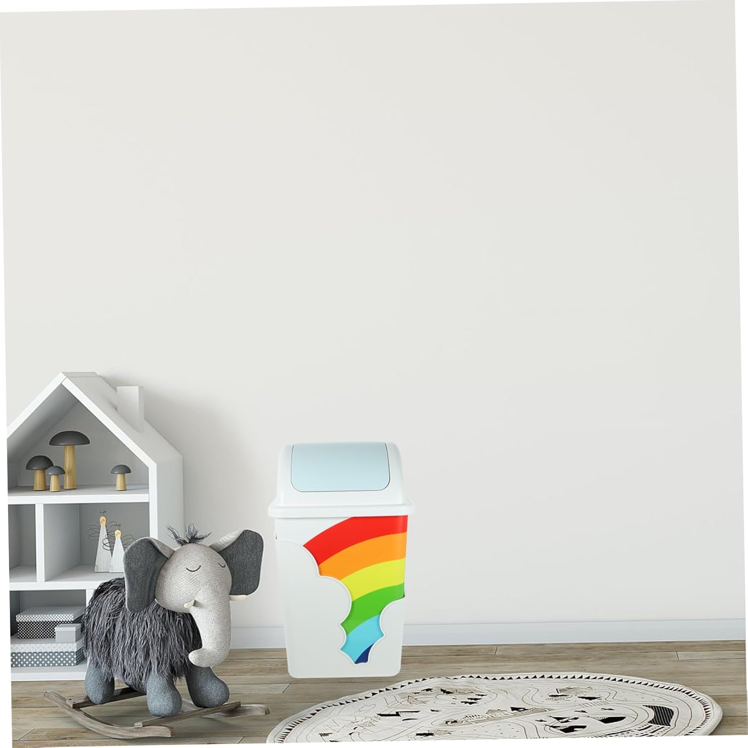 BUGUUYO Touchless Rainbow Swing-top Trash Can