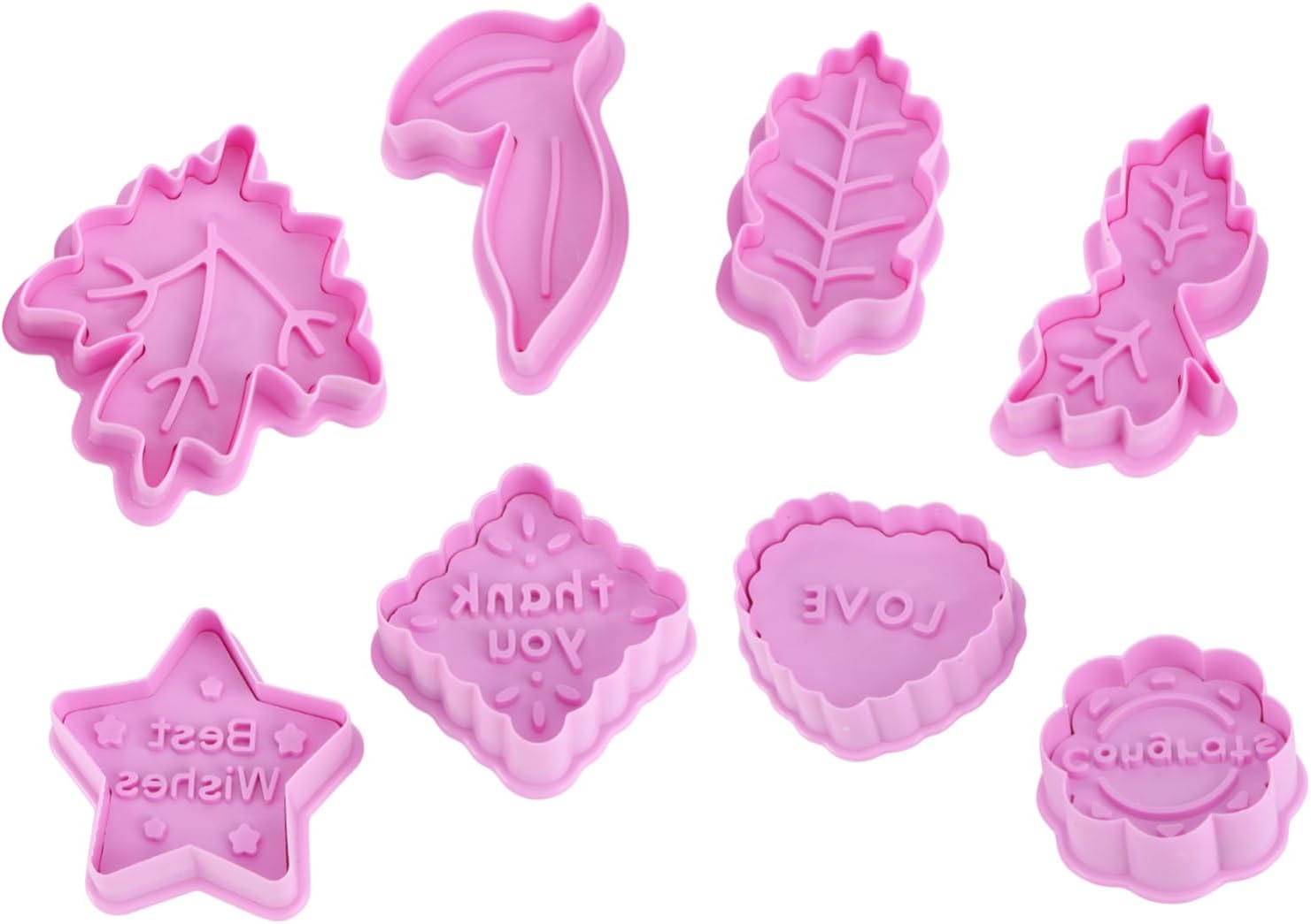 Hemoton 2 Set Leaf Cookie Molds Baking Kit