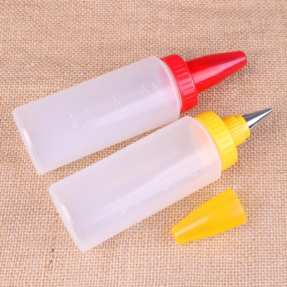 Luxshiny 4PCS Transparent Squeeze Bottles with Scale