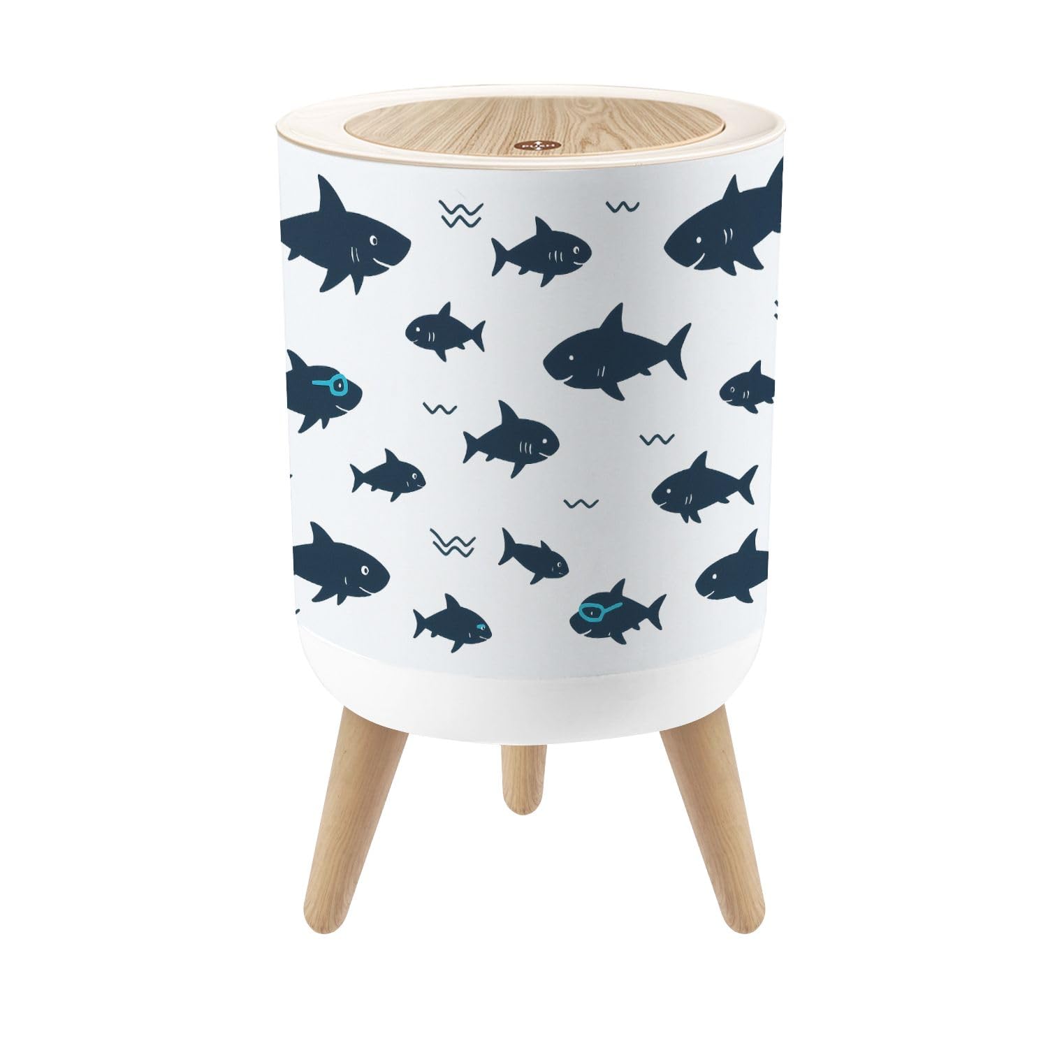 Cute Shark Trash Can 18 Gallon Dog Proof