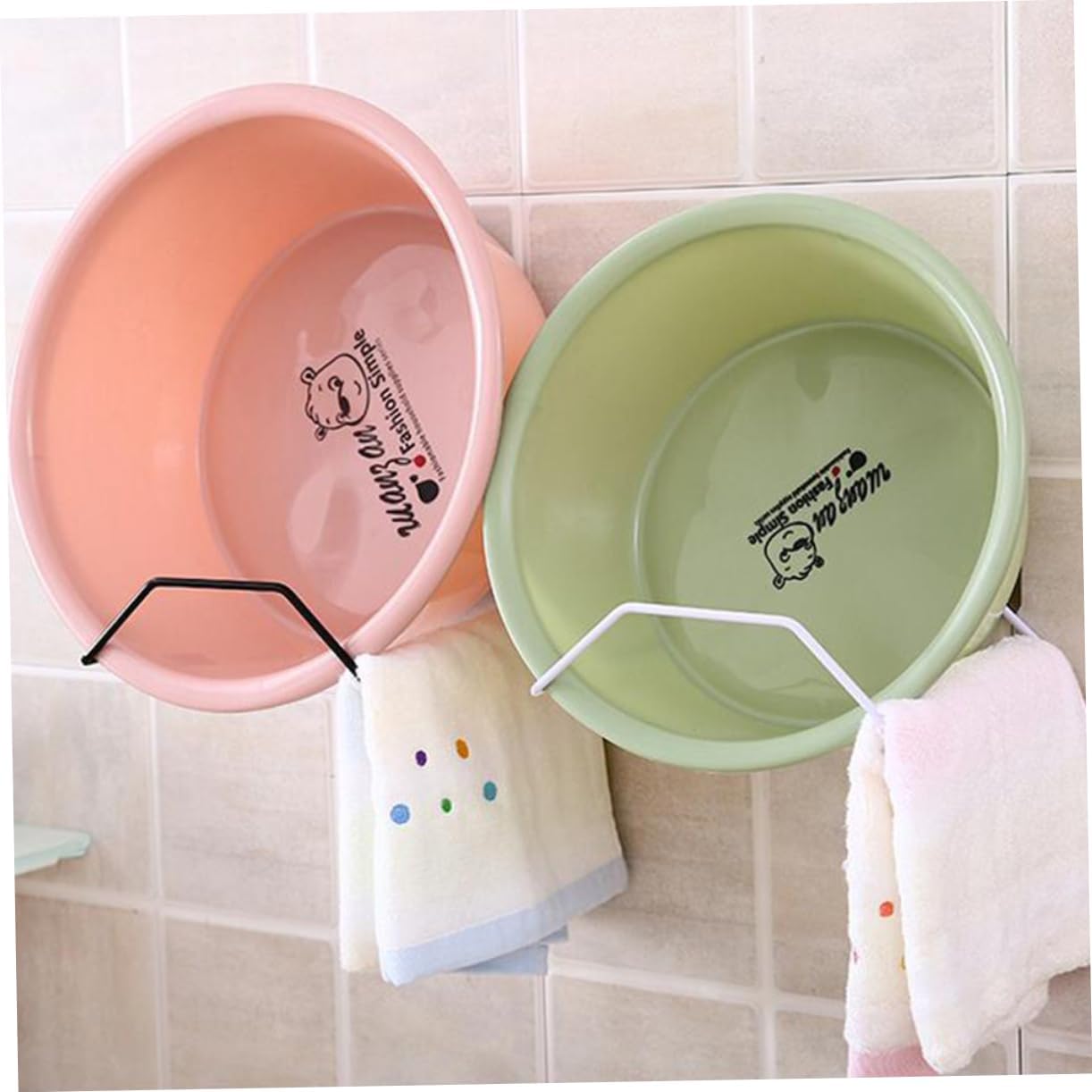 OSALADI Bathroom Towel Hook 2 Pcs Adhesive Holder