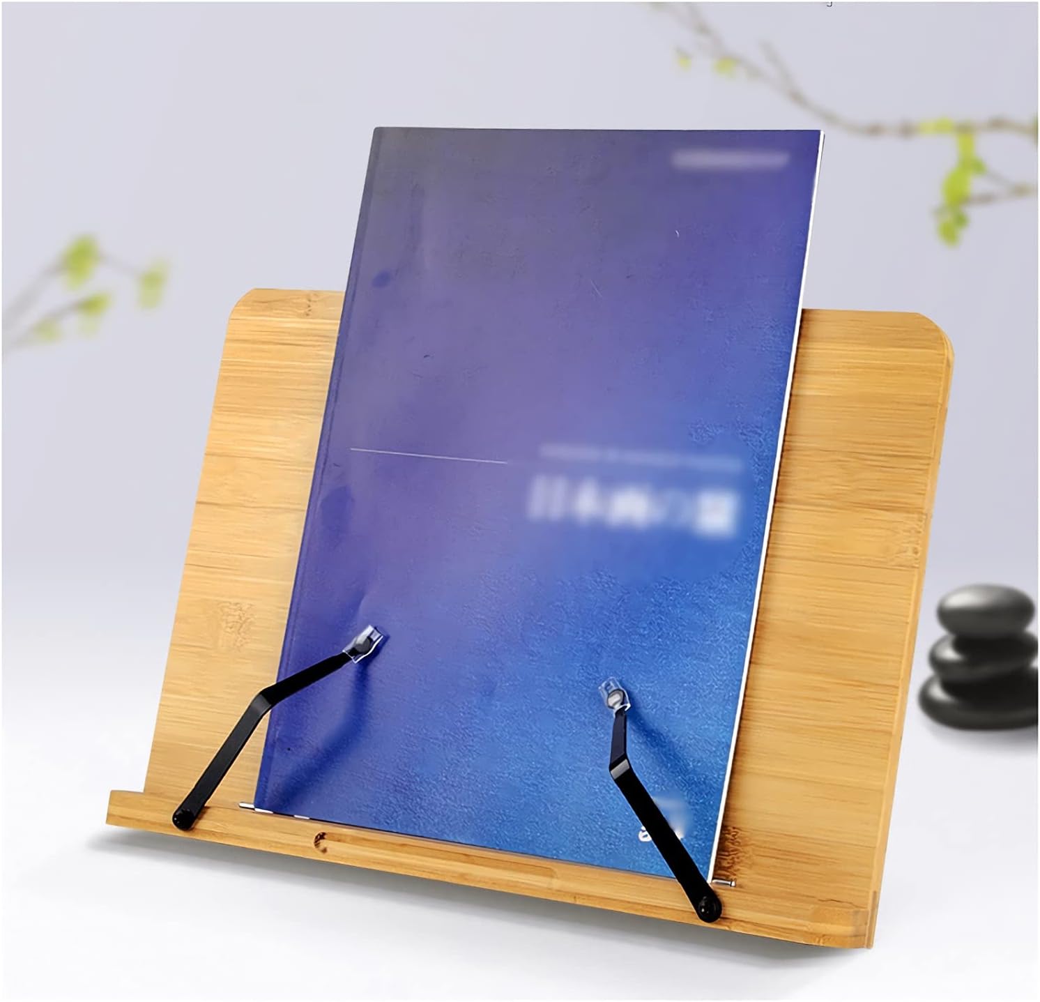 Yuidaaavzz Foldable Book Stand with Adjustable Height 1