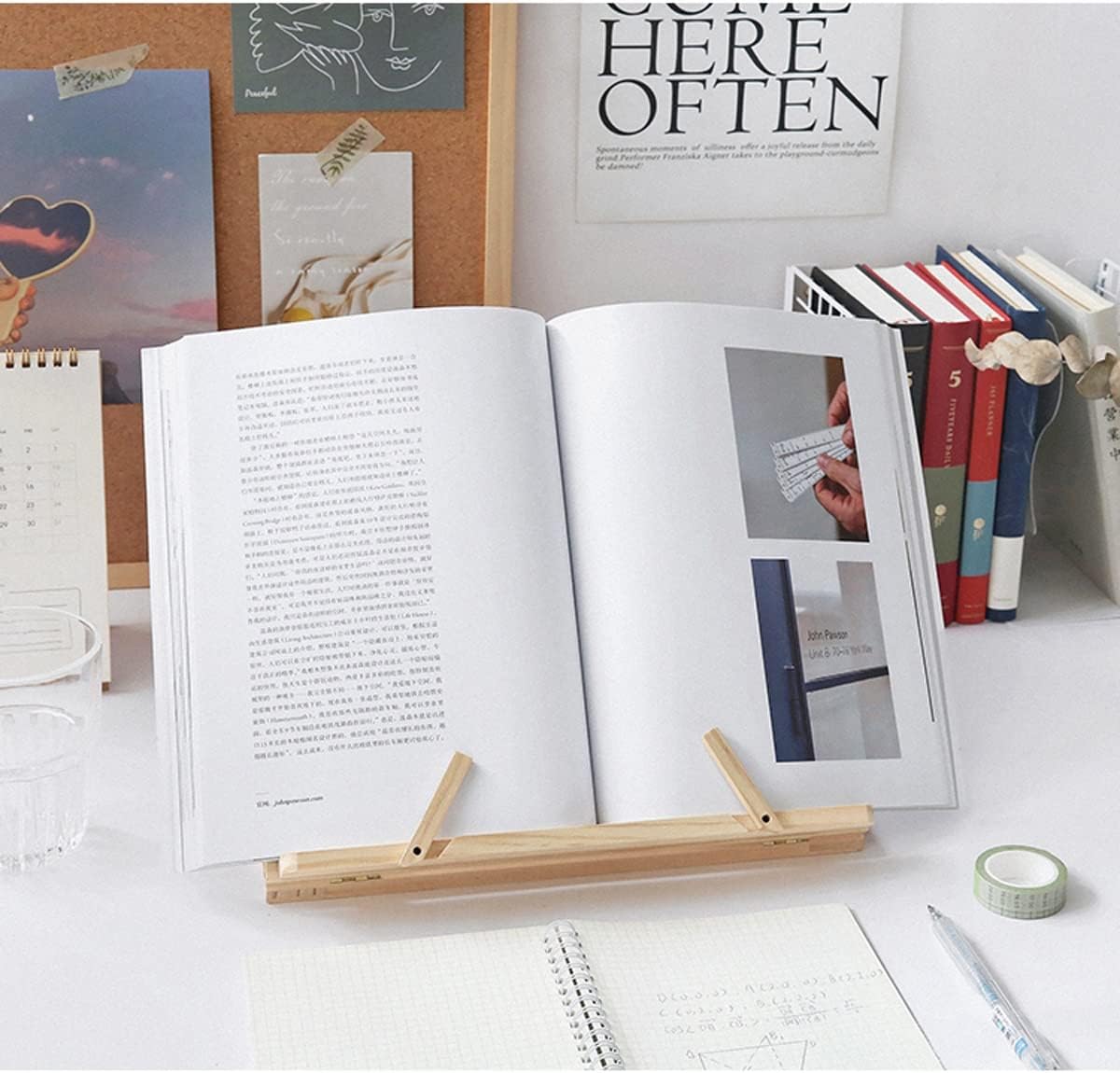 Yuidaaavzz Adjustable Cookbook Holder Book Stand