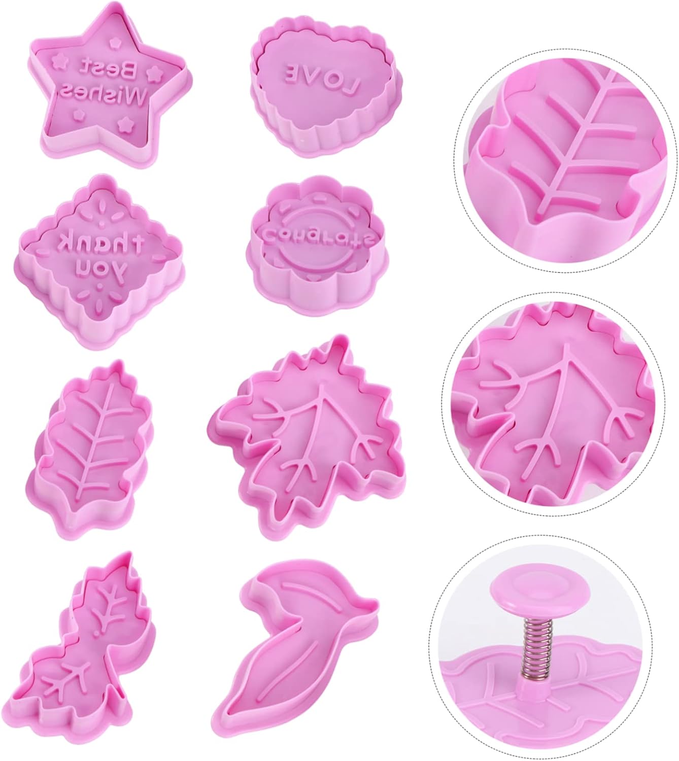 Hemoton 2 Set Leaf Cookie Molds Baking Kit