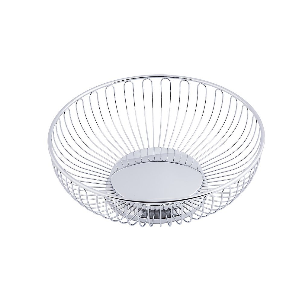 Tablecraft 9 58 Round Bread Basket - Silver 1