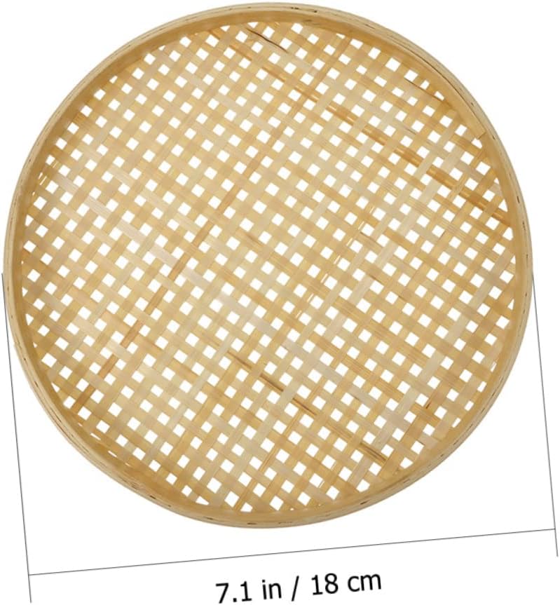 BEBEMOKO Bamboo Sieve Colander Storage Basket