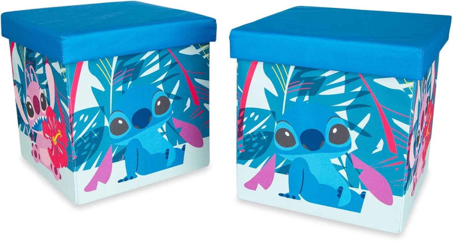 Disney Lilo Stitch Storage Bins Set of 2 with Lids