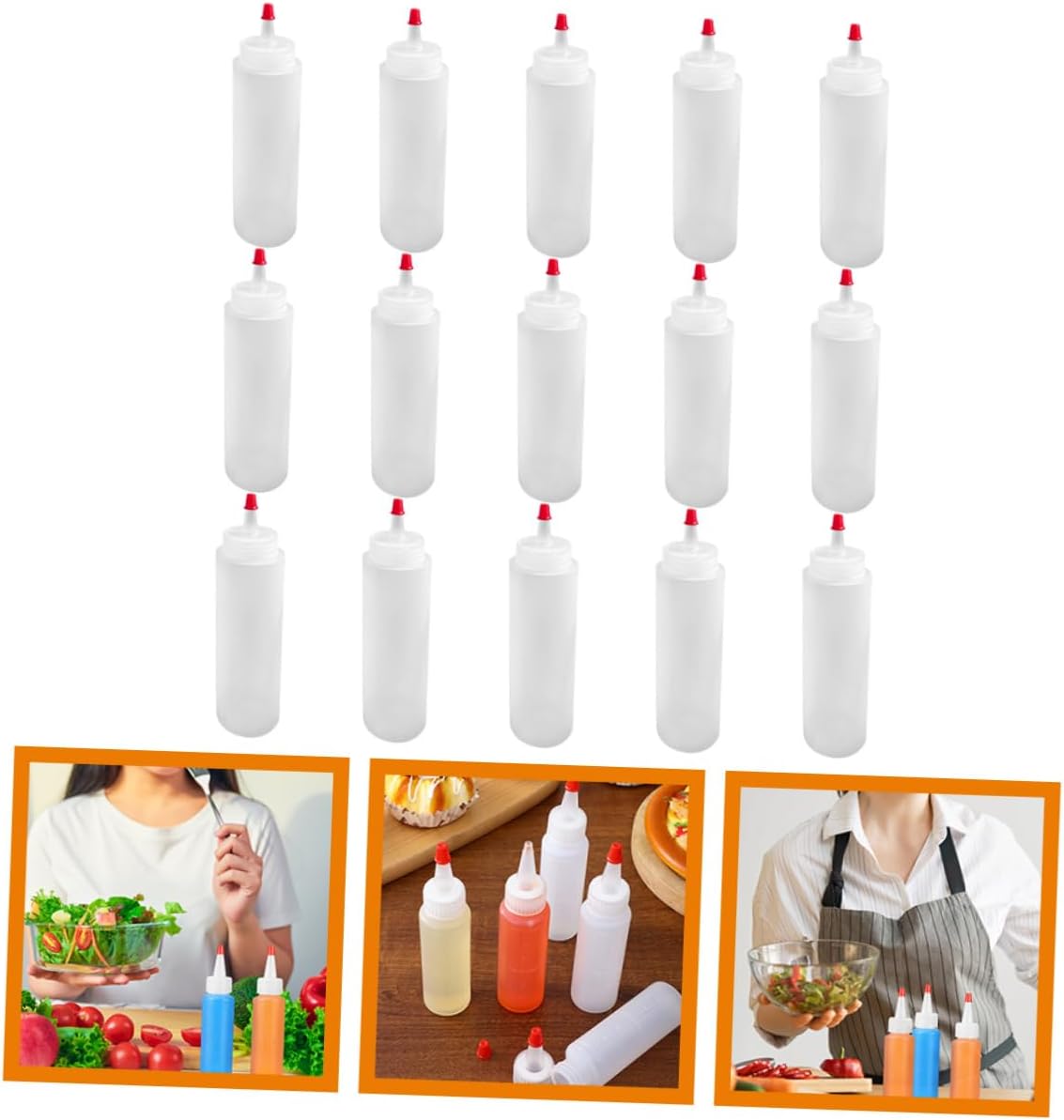 Garneck 15PCS Condiment Bottles Set