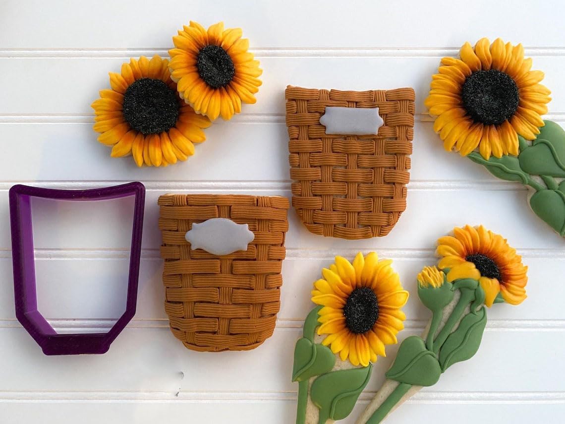 Cute Cookie Cutters with Sunflower Bouquet Design