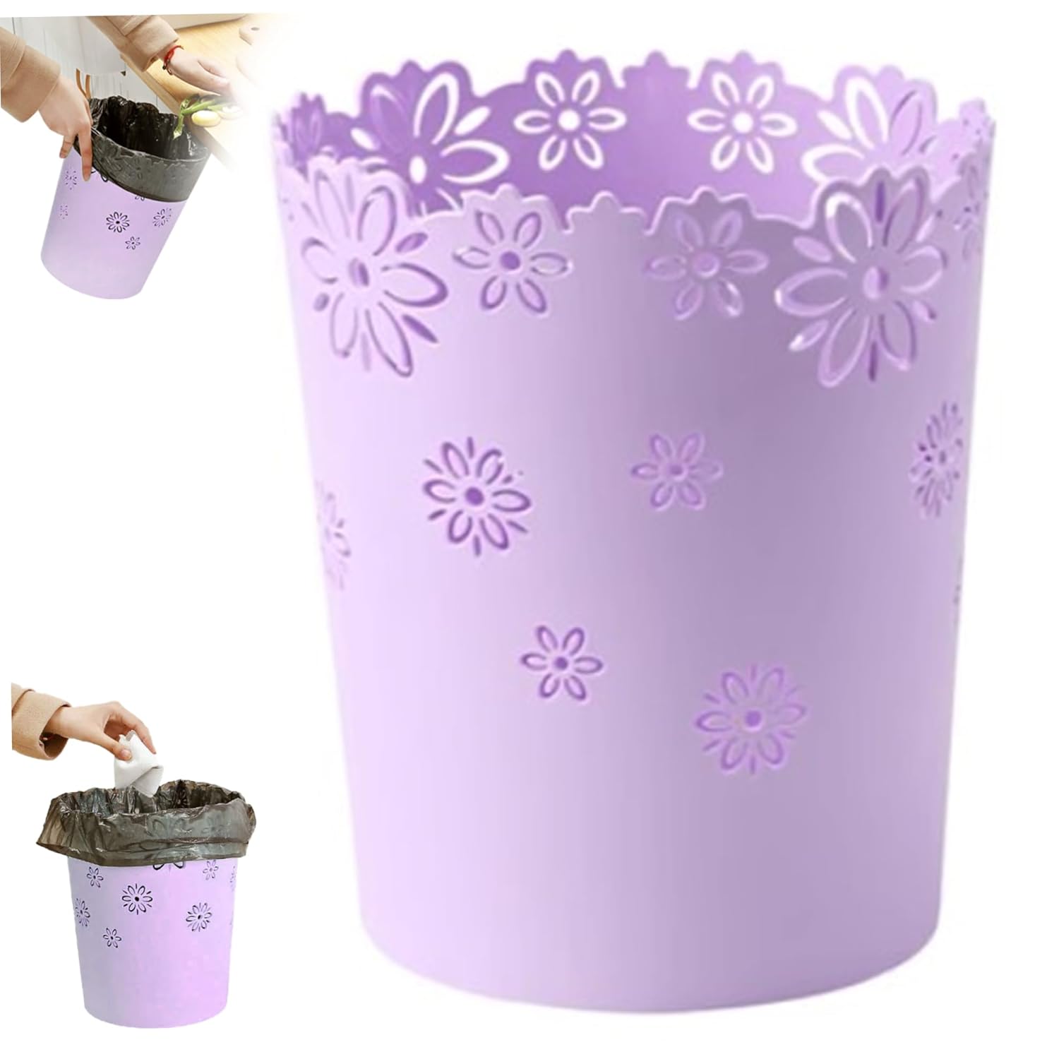 63 Inch Compact Wastebasket for Small Spaces