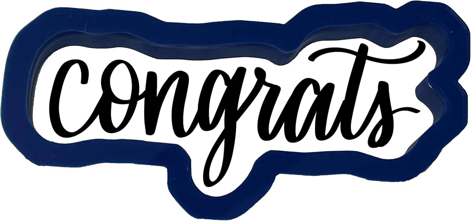 Bundle of Fun Congrats Word Outline Cookie Cutter 5 Inch 1
