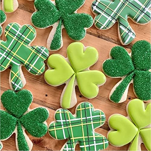 3Pcs Shamrock Cookie Cutters Set Irish St Patricks Day Themed Baking Tool