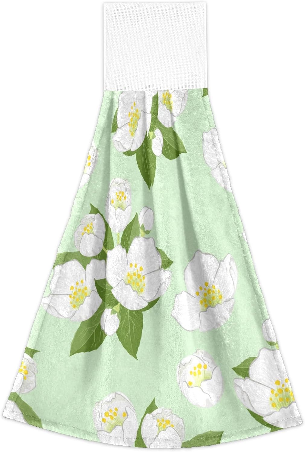 Jasmine Flowers Pattern Kitchen Towels Hand Towel Fast Drying 2 Pieces