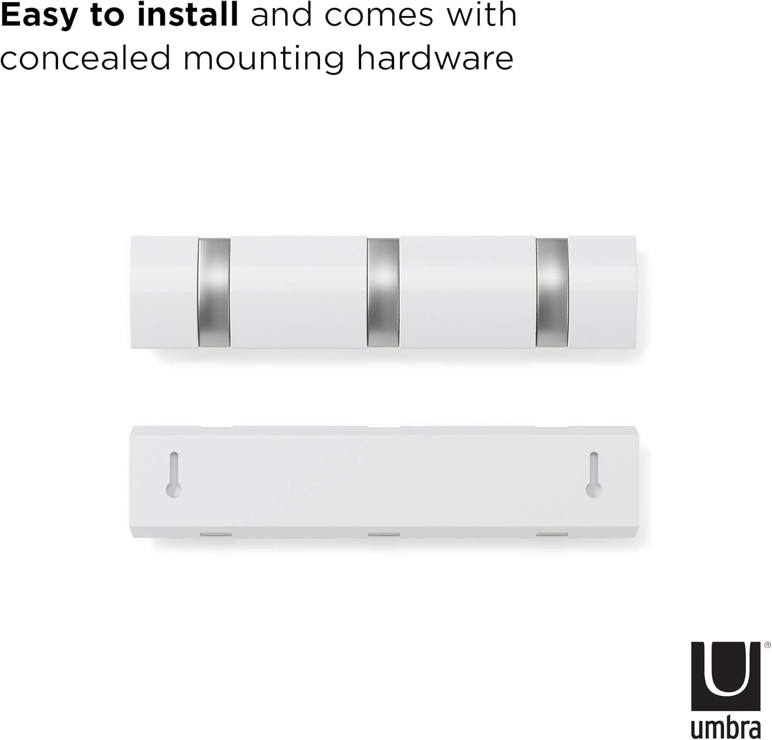 Umbra Flip 3-Hook Wall-Mounted Coat Rack 1