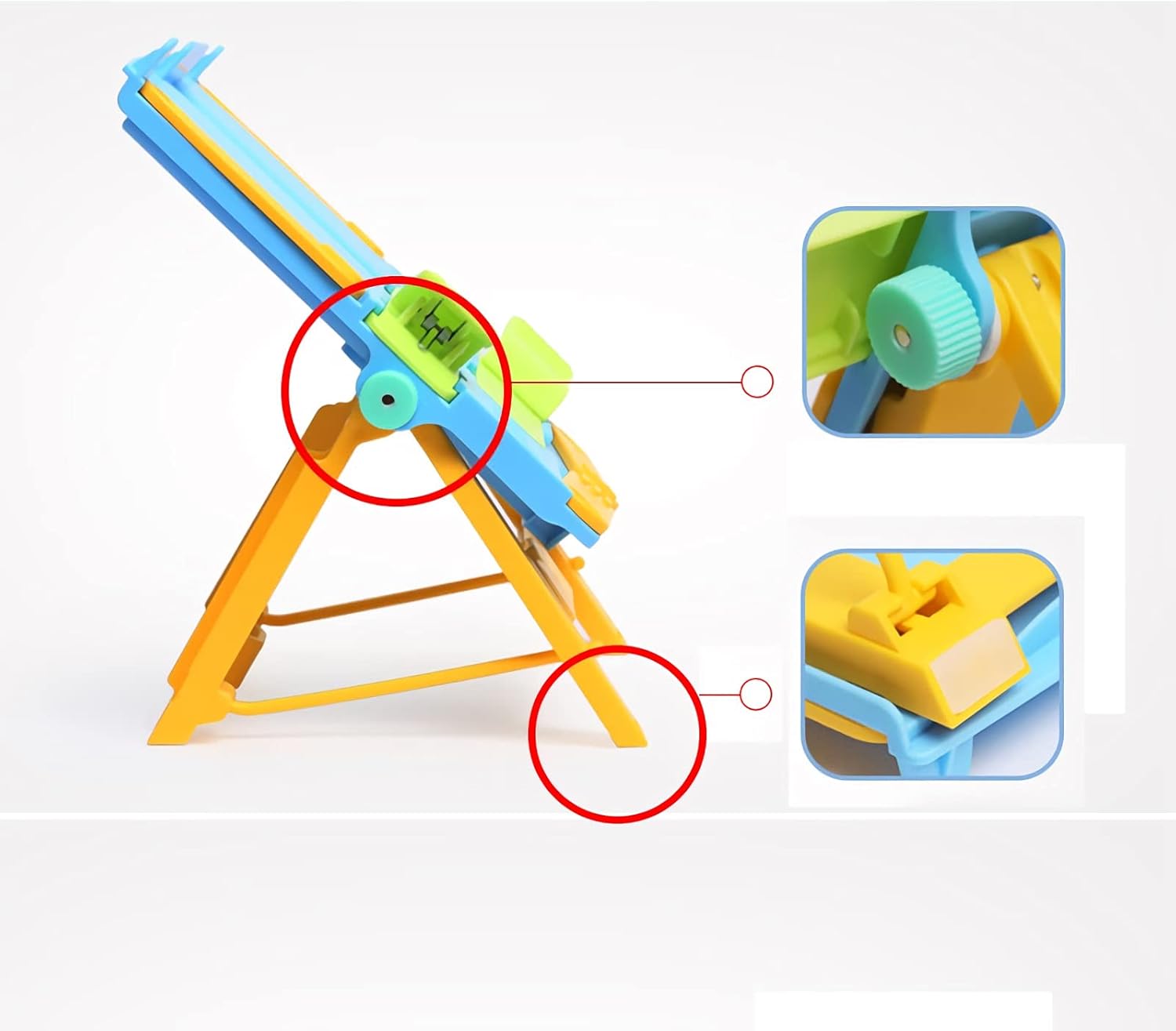 Yuidaaavzz Foldable Book Stand for Kitchen and Office Blue