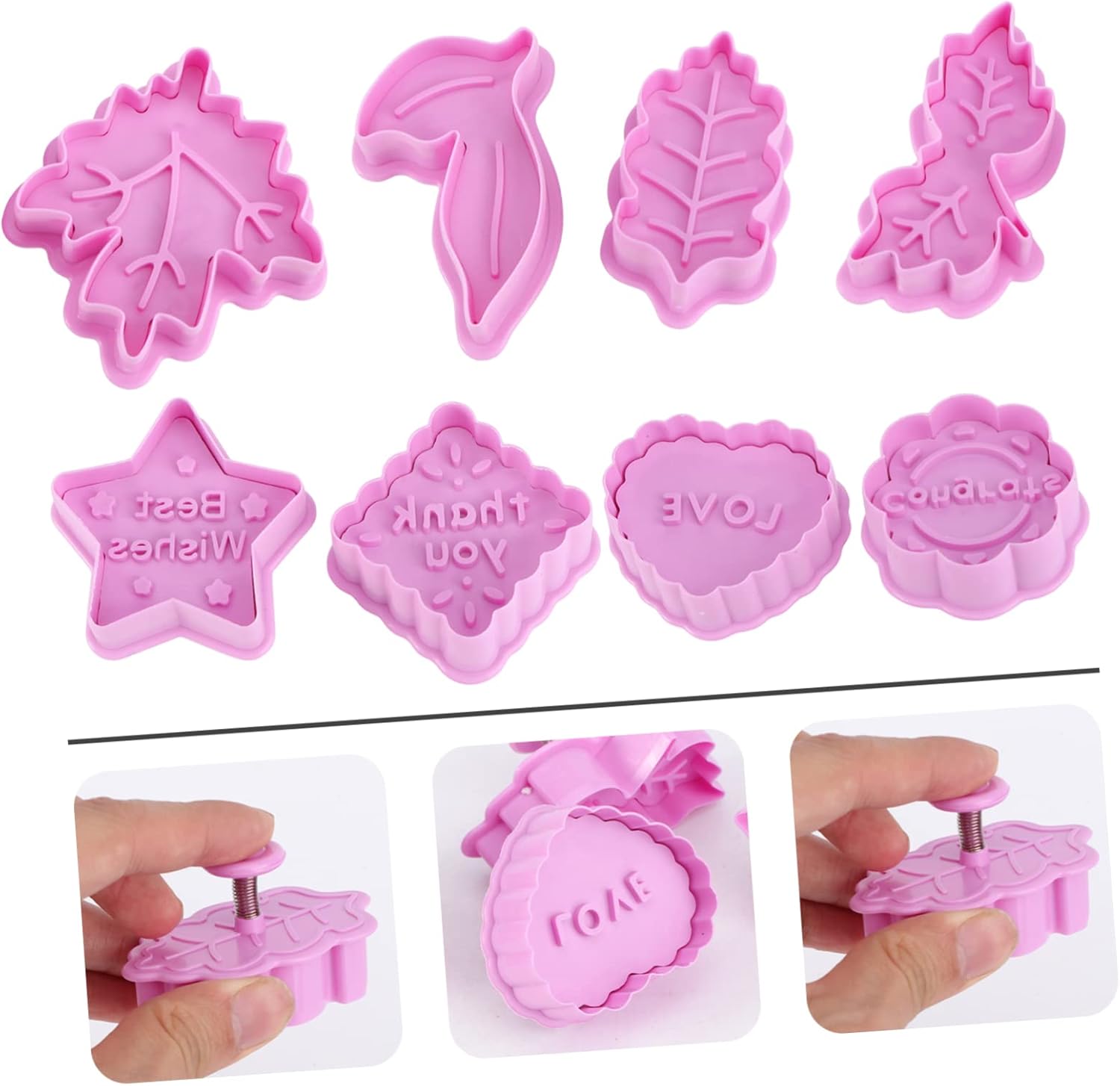 Hemoton 2 Set Leaf Cookie Molds Baking Kit