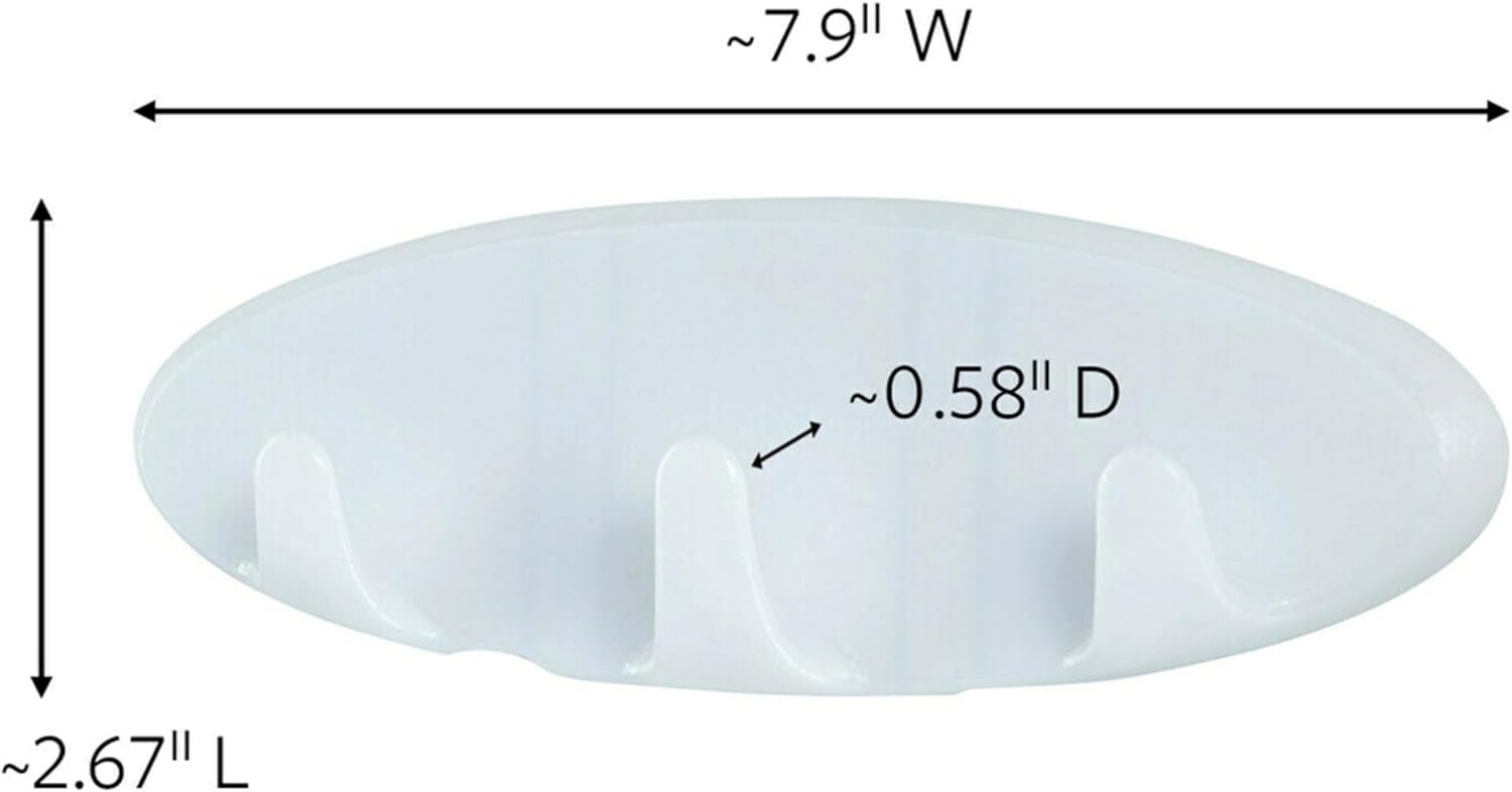 Command Bath Multi-Hook with 2 Strips Damage Free 5 lb Weight Capacity