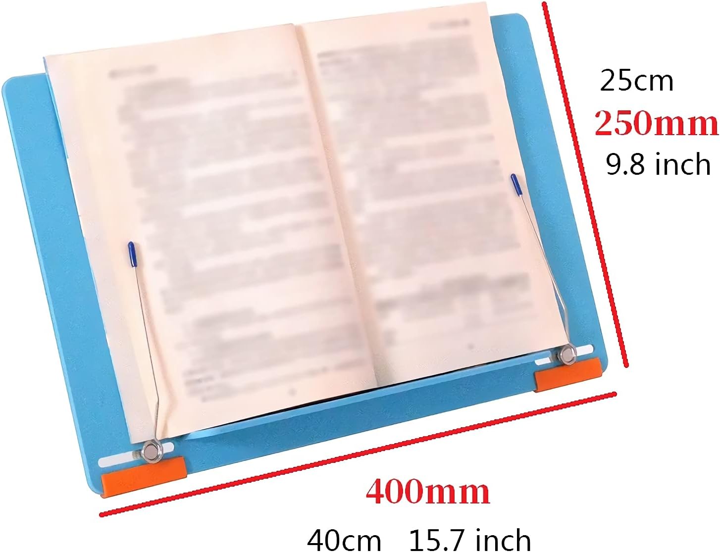 Yuidaaavzz Book Stand with Page Clips 16x10 Inch
