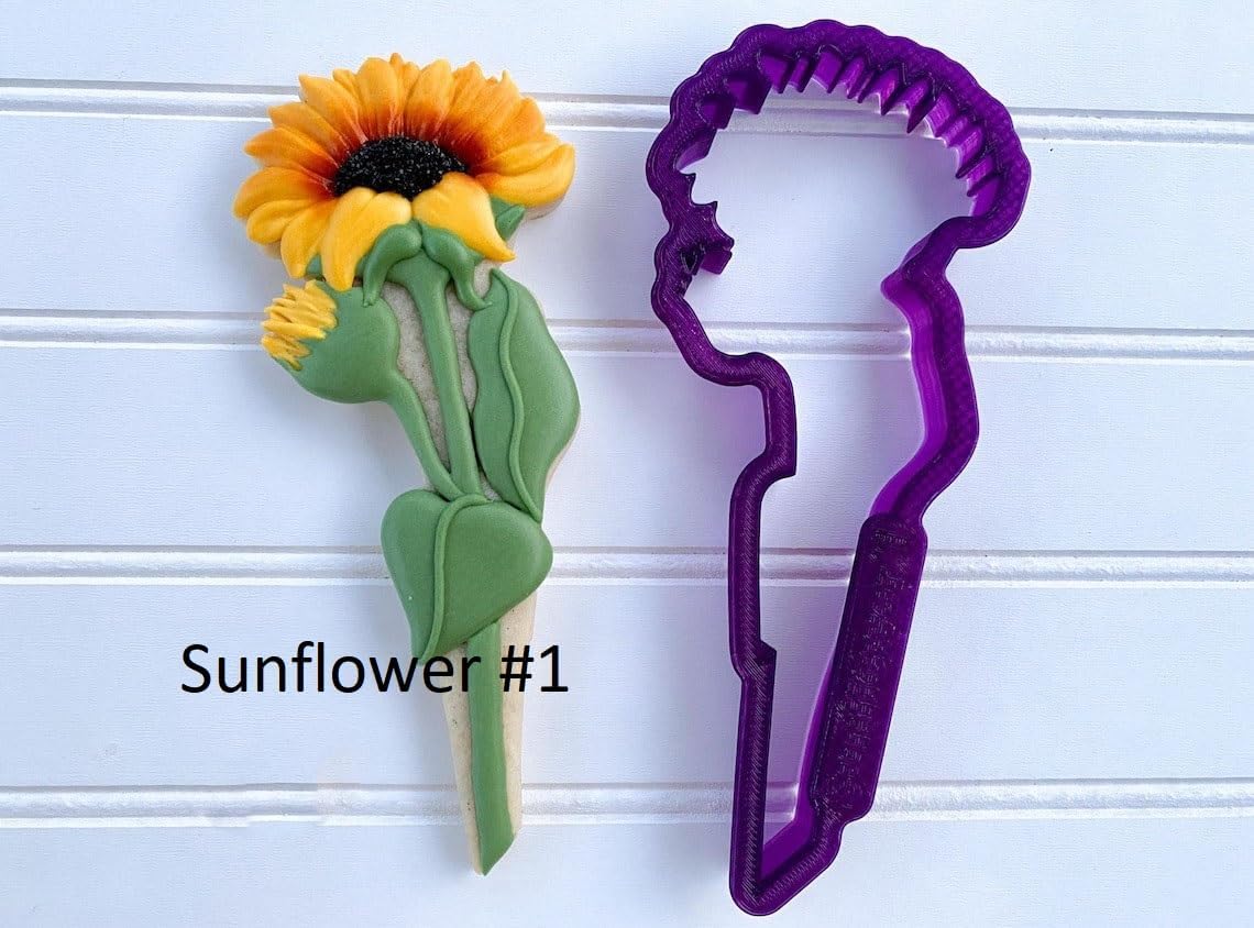 Cute Cookie Cutters with Sunflower Bouquet Design