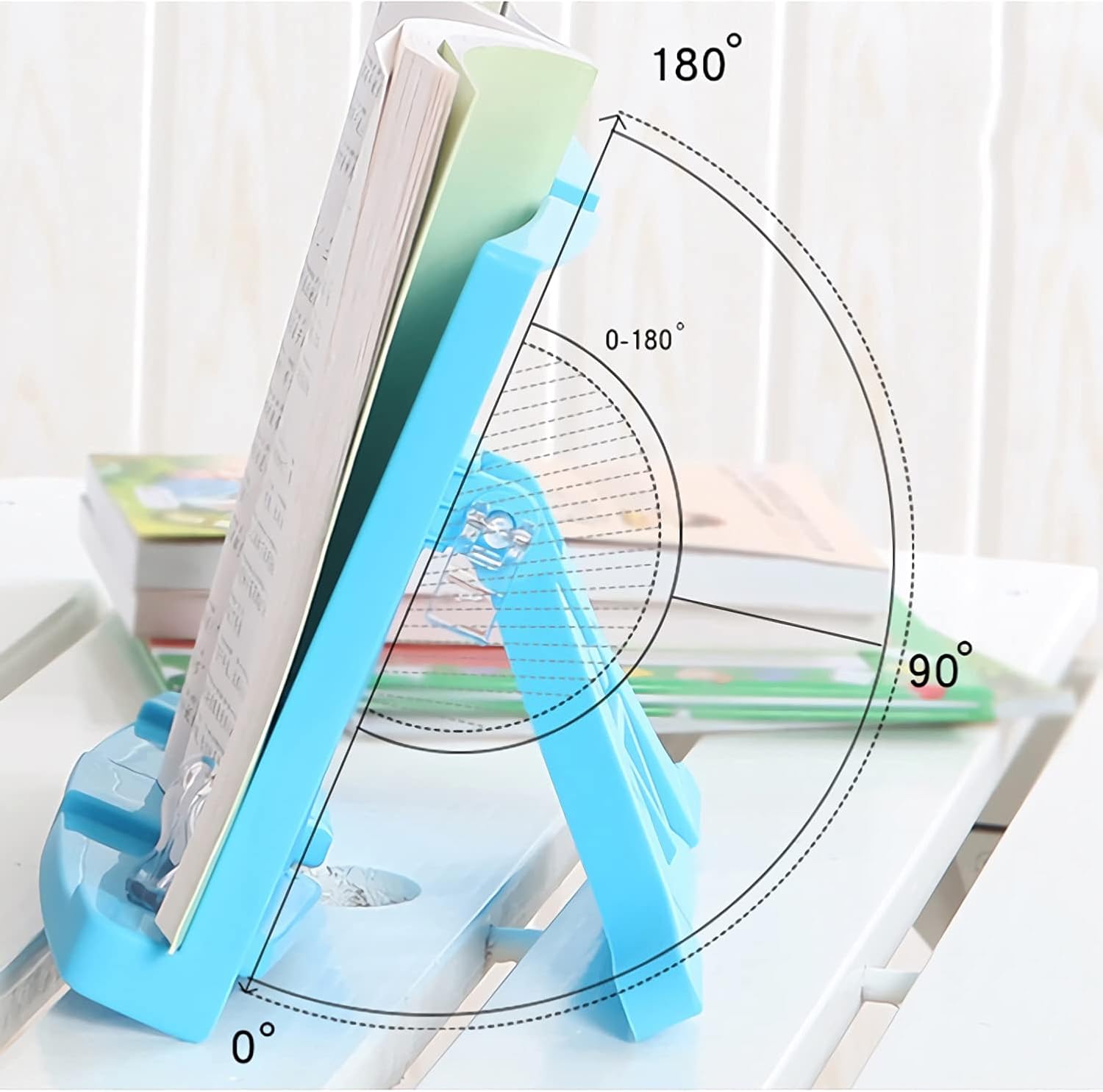 Adjustable Book Stand for Cookbook and Tablet Use