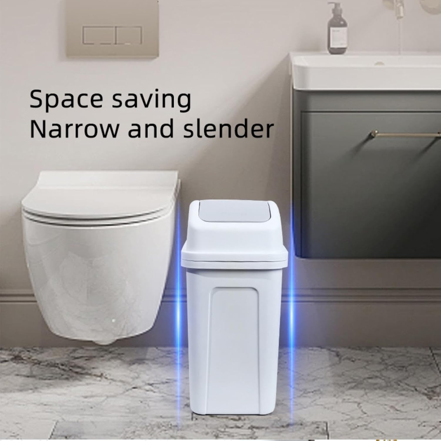Gooddyiyukey 55 Gallon Plastic Trash Can with Lid