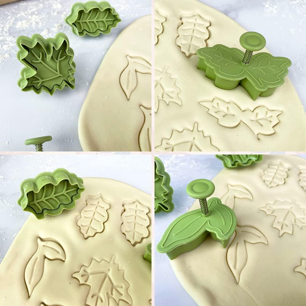 Crethinkaty Thanksgiving Christmas Plungers Fondant Cutters