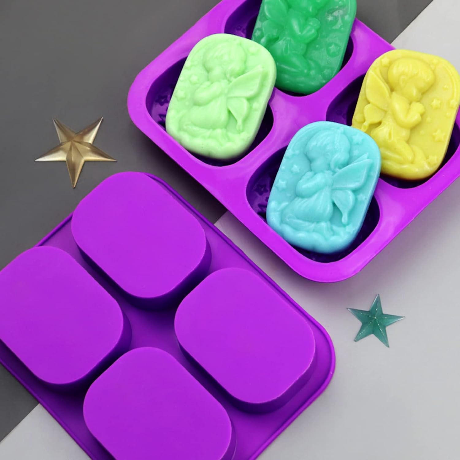 Junhcone Cookie Cutter Fondant Cake Mold Food-Grade Silicone Little Angel Christmas