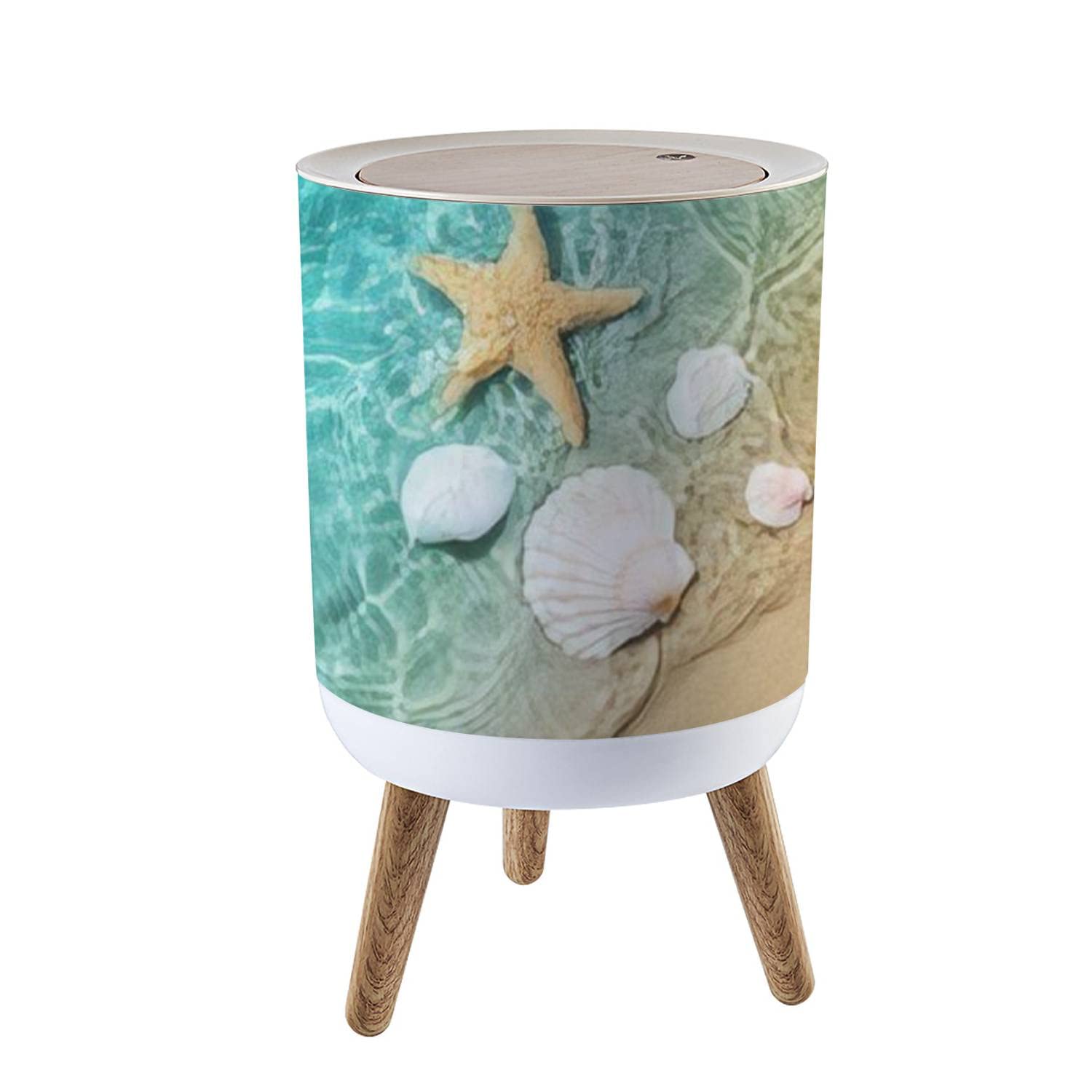 Cute Decorative Trash Can with Lid for Home Office