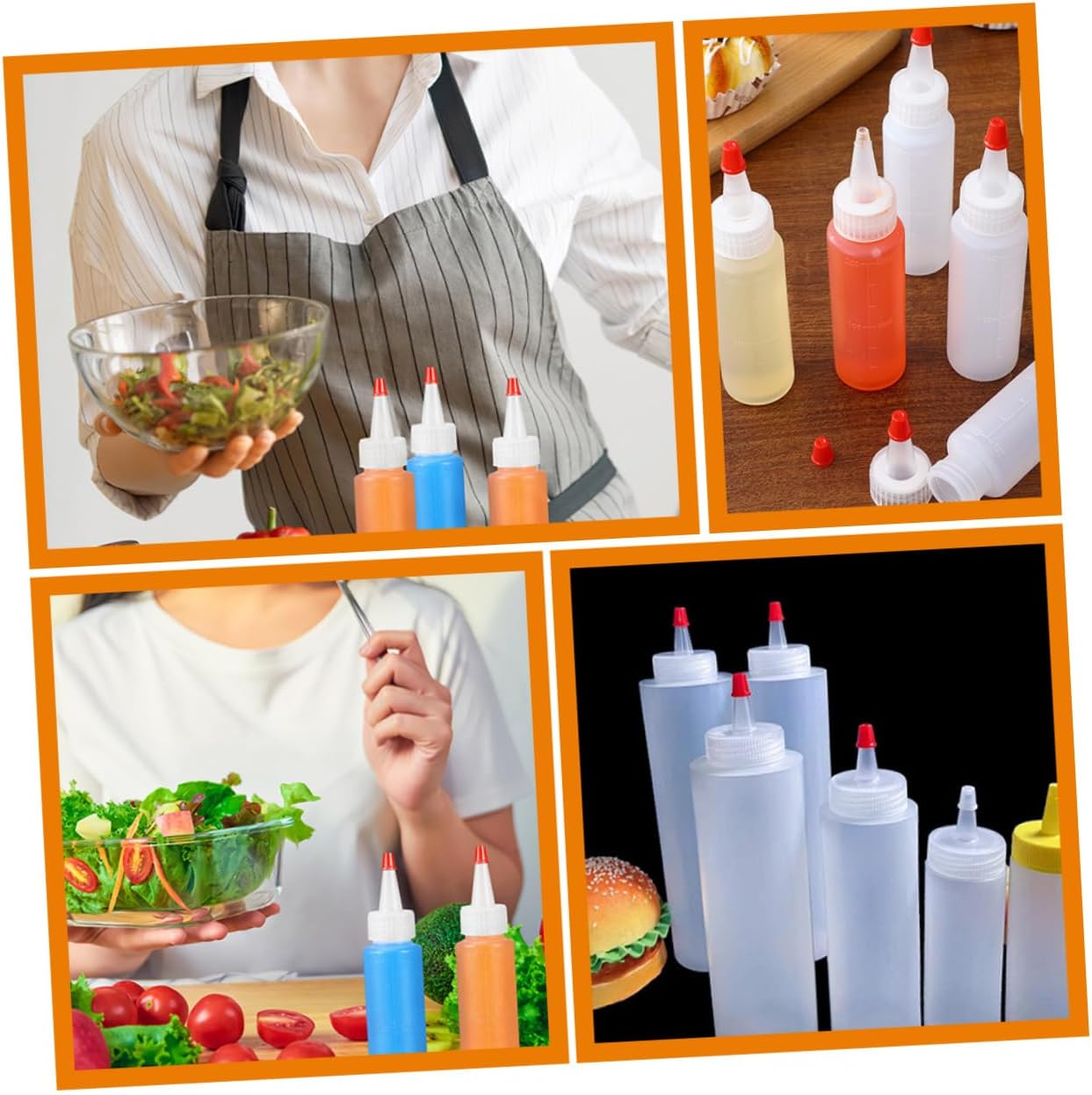 Garneck 15PCS Condiment Bottles Set