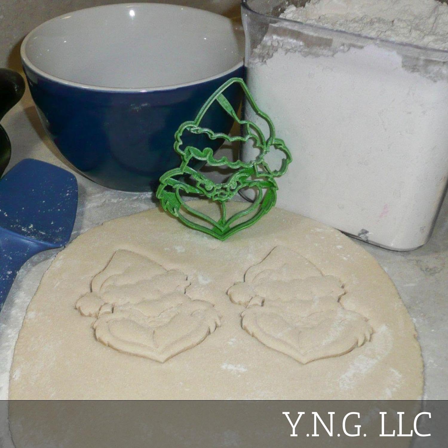 YNGLLC Grinchy Head Cookie Cutter Made in USA