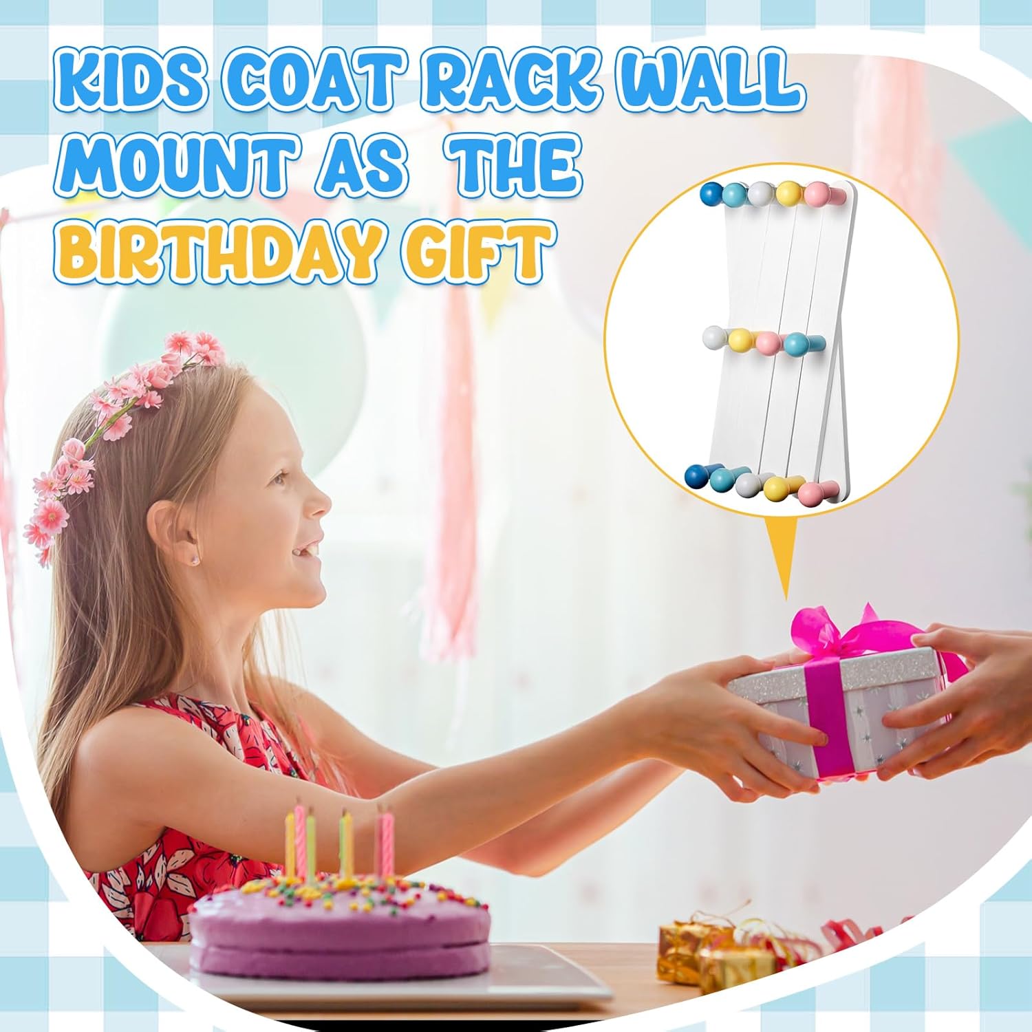 Suzile Expandable Wooden Coat Rack for Kids 1