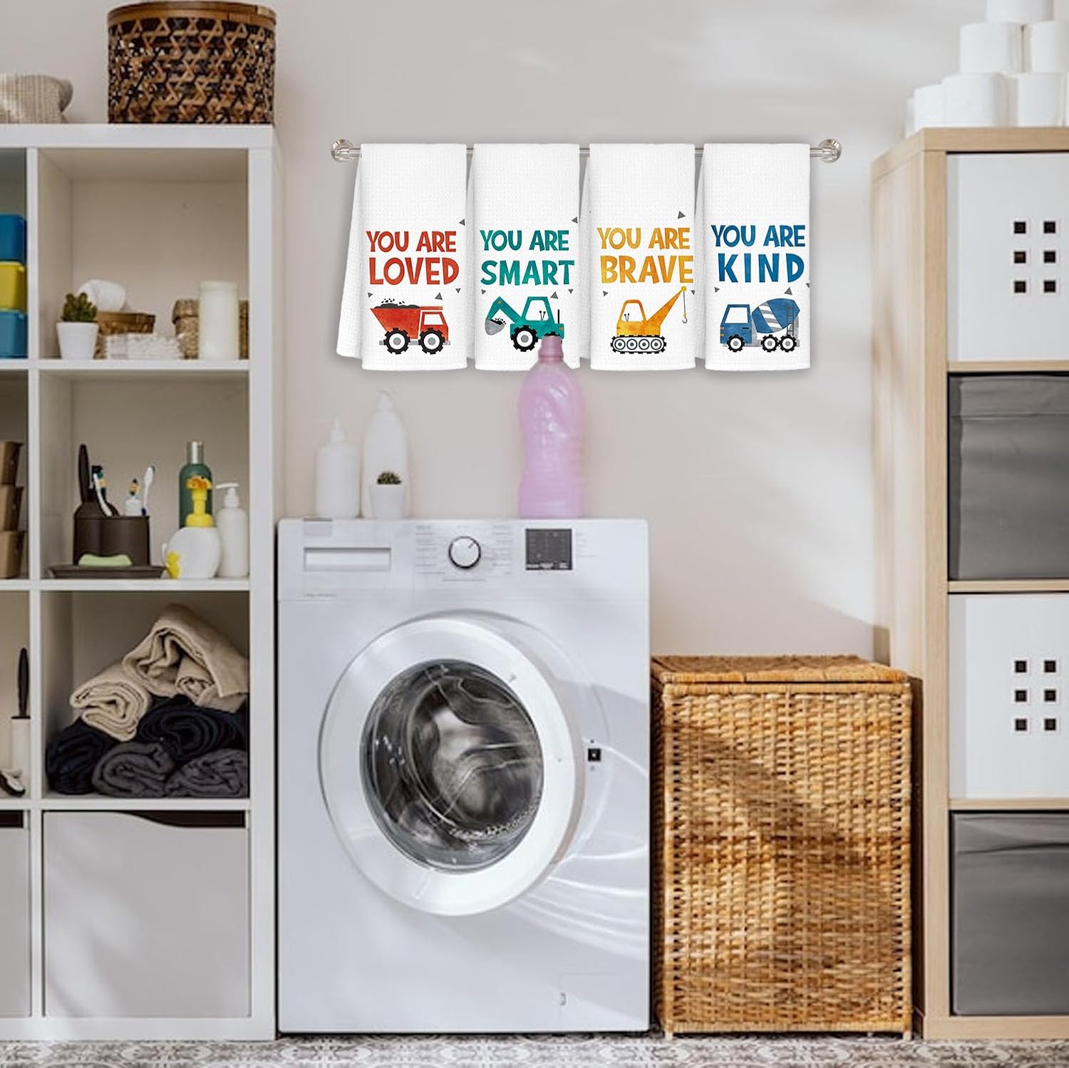 Jvpke Truck Kids Bath Towels Set of 4 16x24