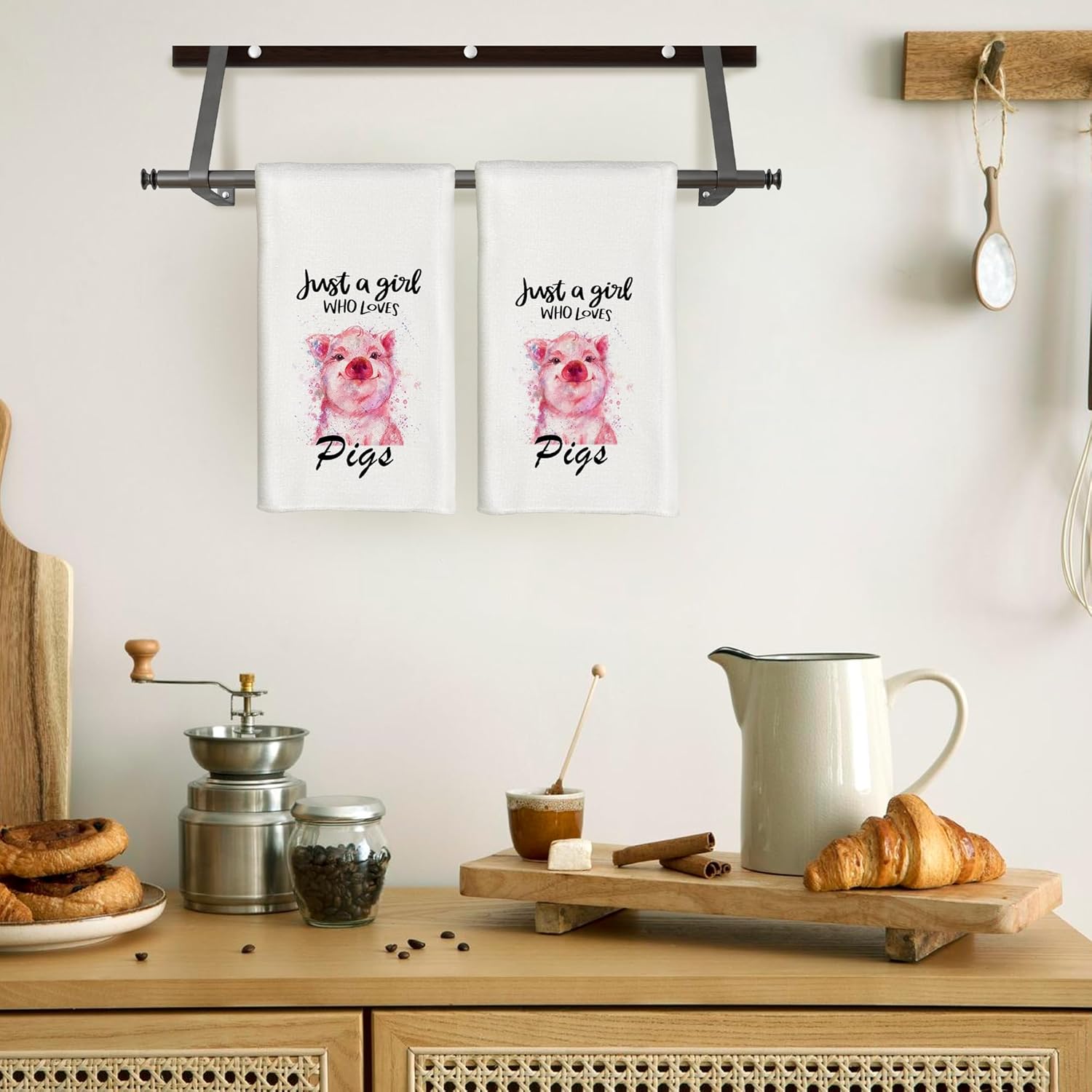 Pig Kitchen Towels for Pig Lovers Farmhouse Decor
