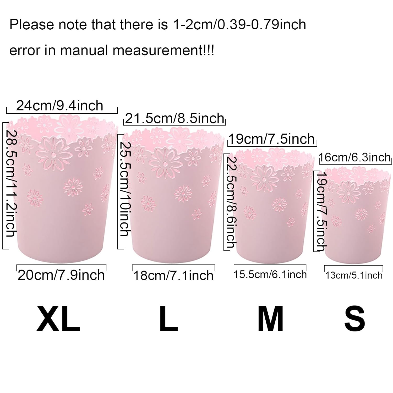 Scakbyer Wastebasket - M - Pink