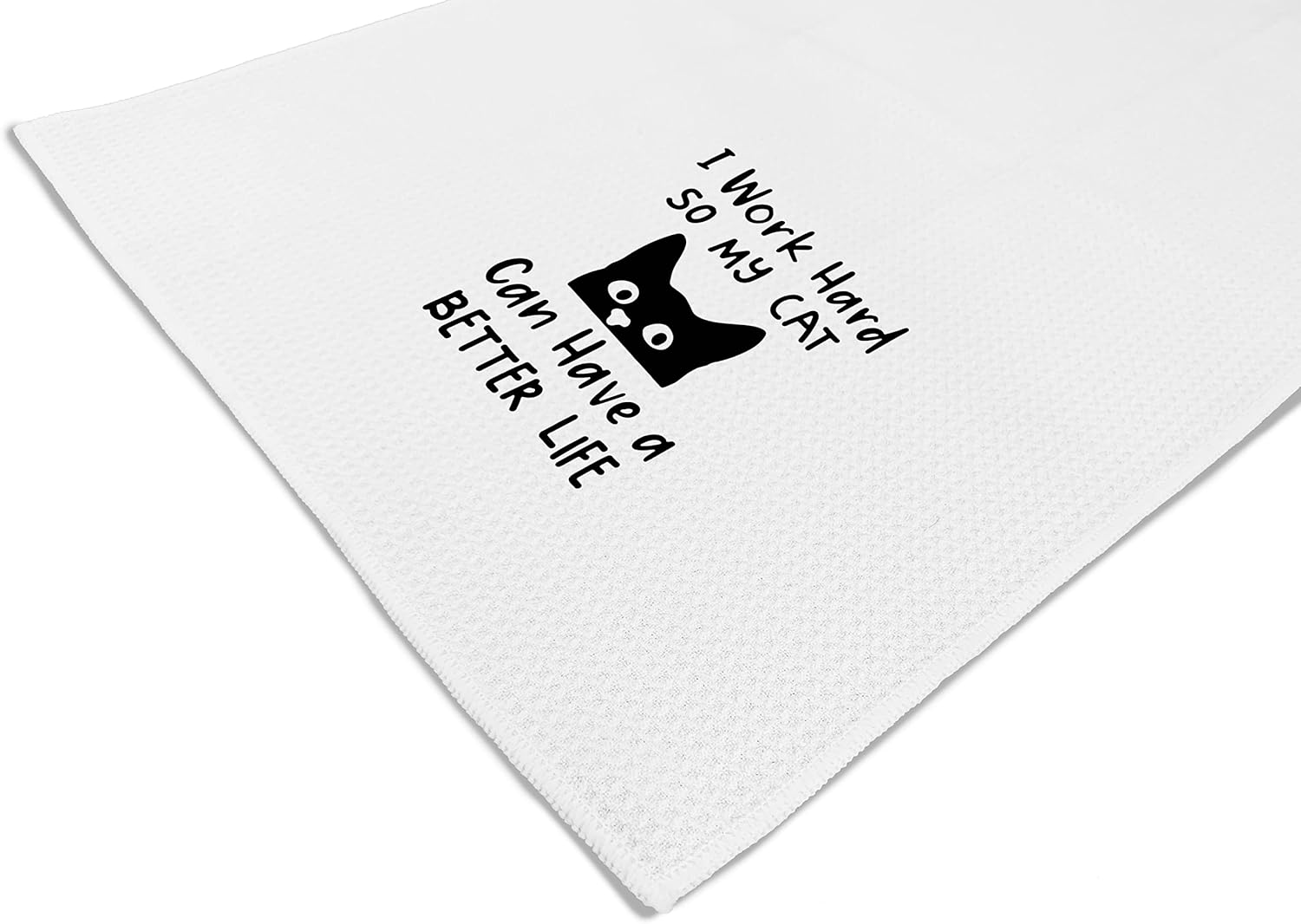 Voatok Black Cat Quote Bath Towel - 16x24 Inch