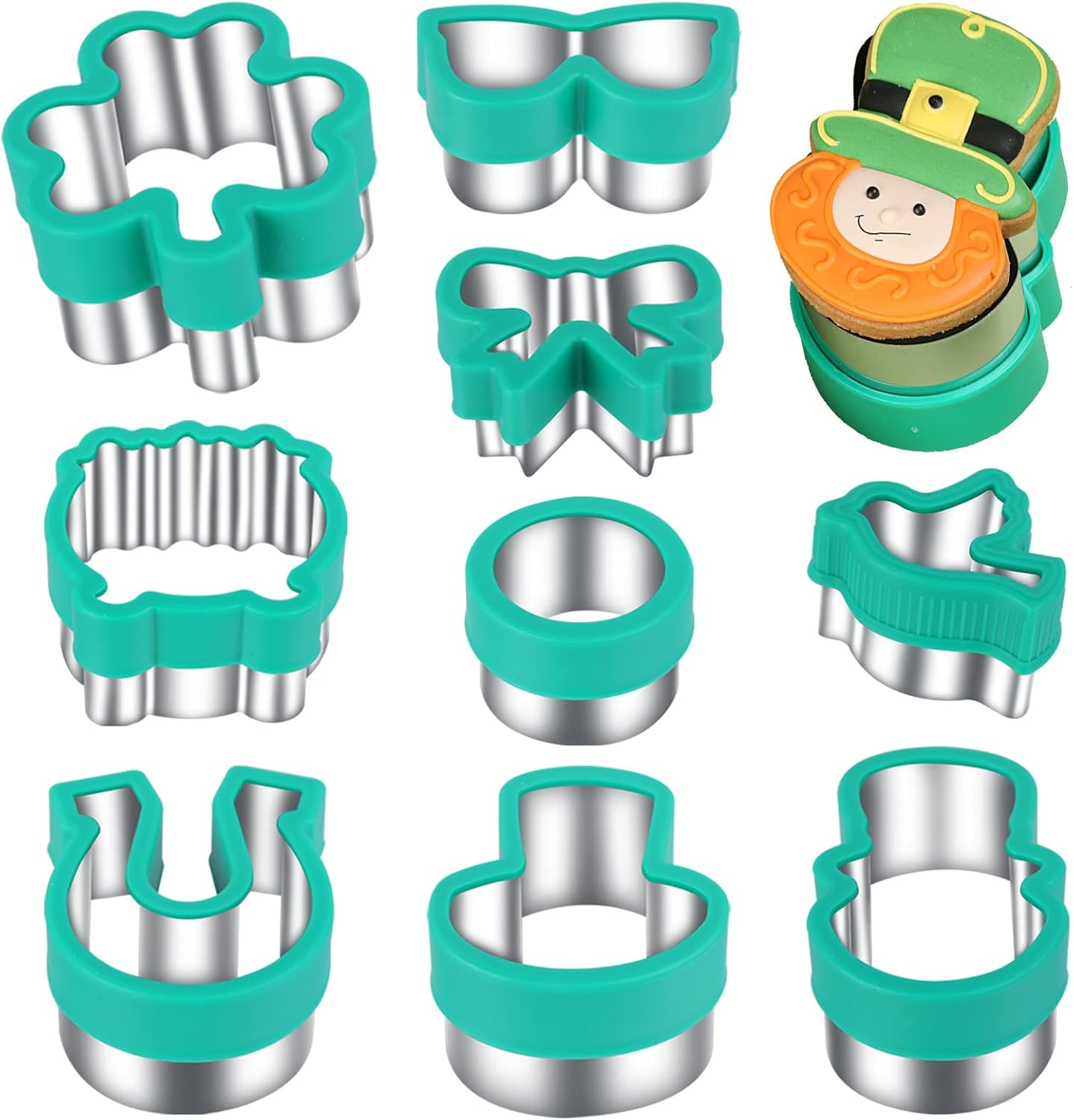 ETERSION St Patricks Day Cookie Cutters 9 Pieces 1