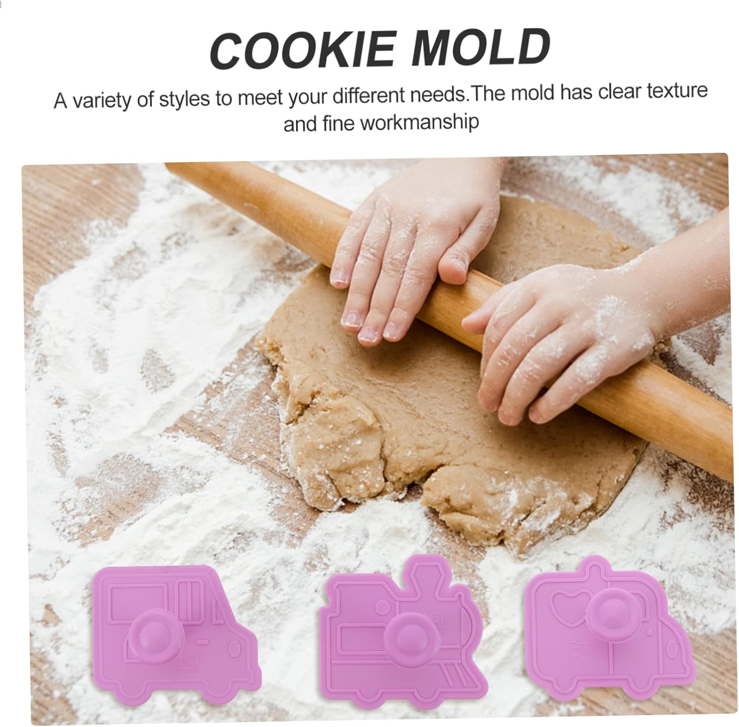 NOLITOY 12pcs Cartoon Biscuit Mold Baking Set
