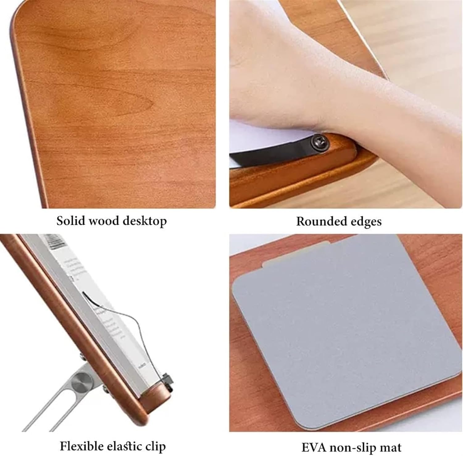 Yuidaaavzz Adjustable Book Stand with Rotating Base and Page Clips