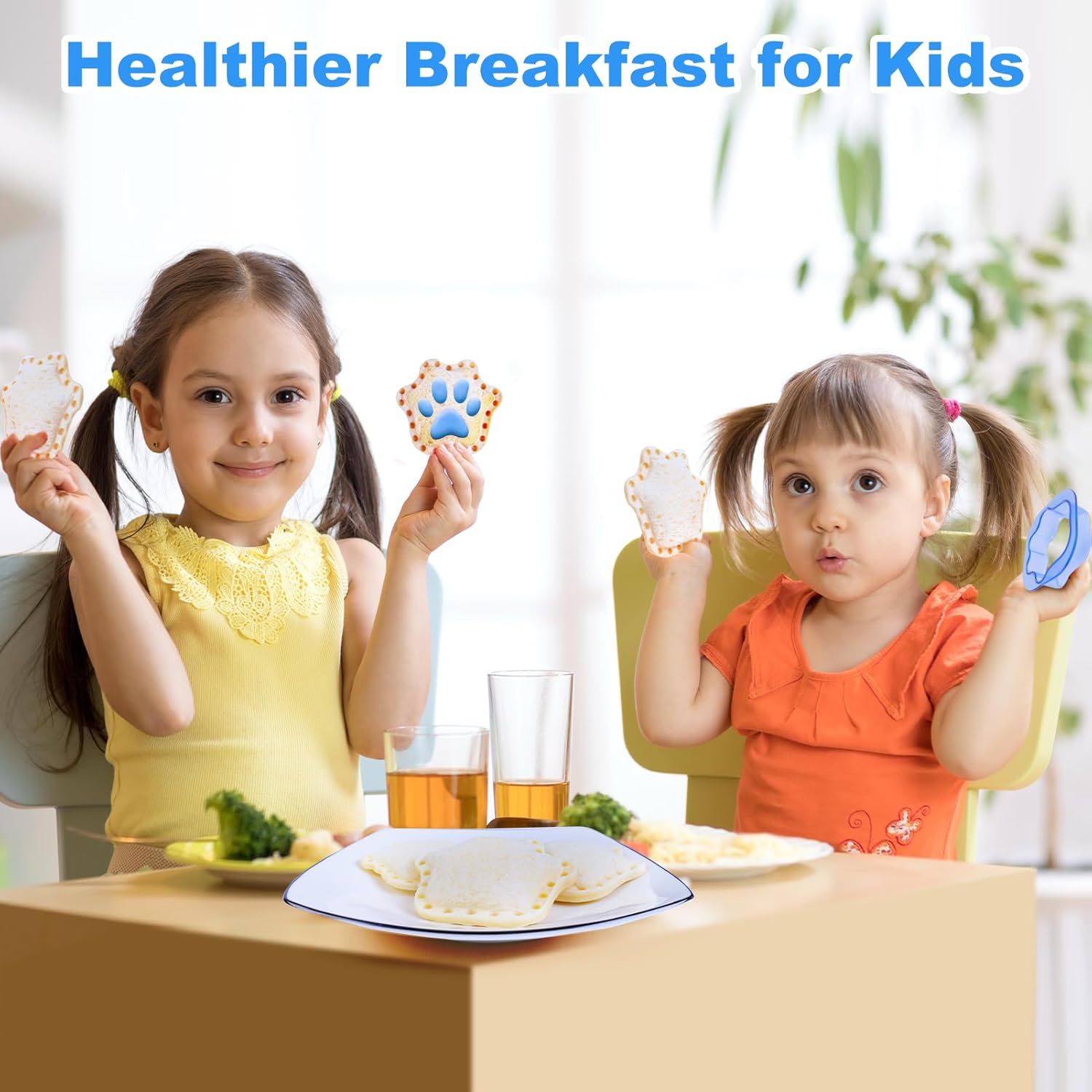 NPET 5 PCS Cat Paw Sandwich Cutter and Sealer for Kids