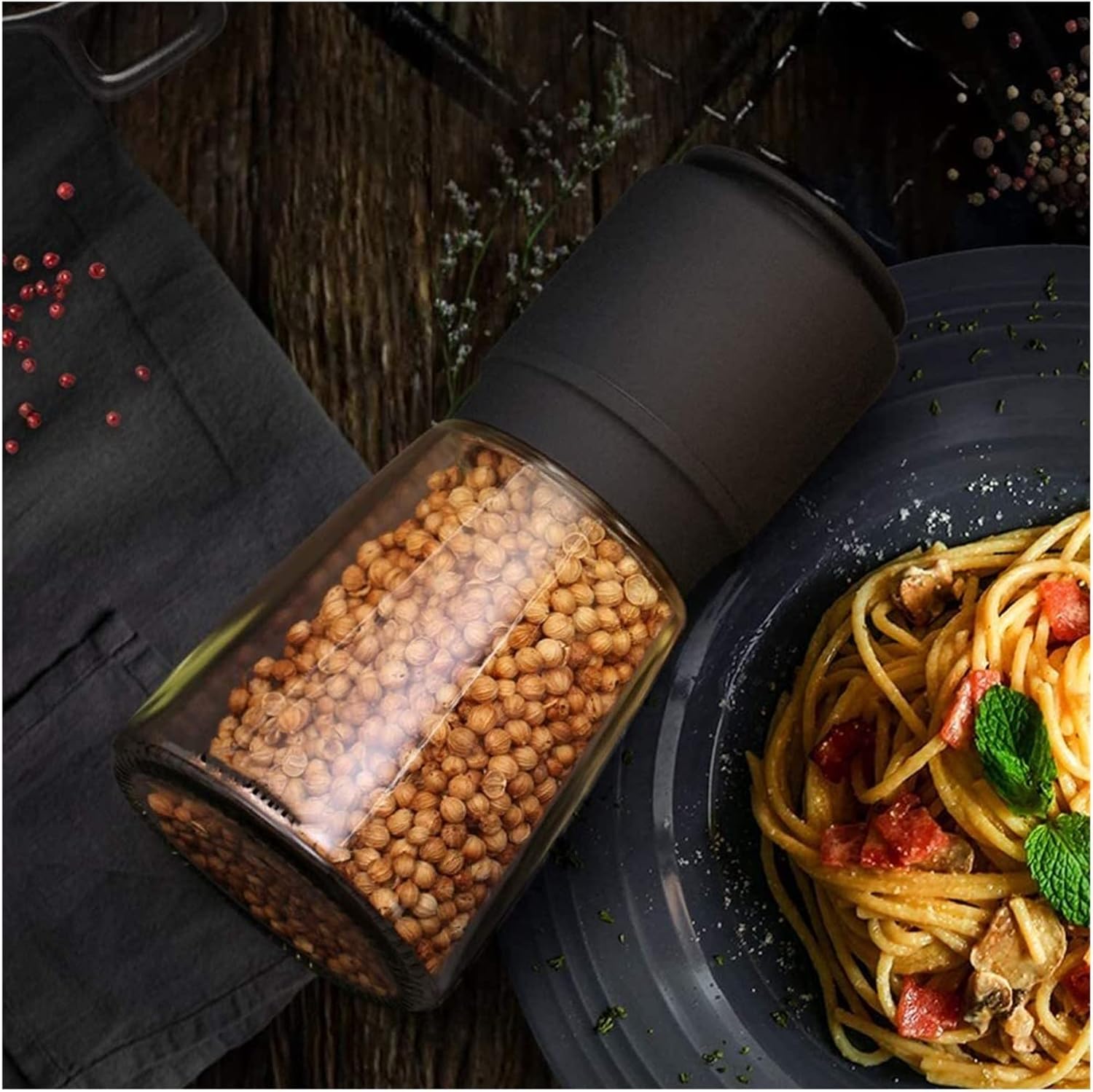 LEIXIUSM Refillable Salt Pepper Mill Set