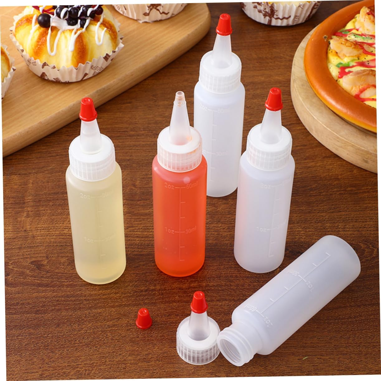STOBAZA 15 Piece Mini Condiment Squeeze Bottles Set